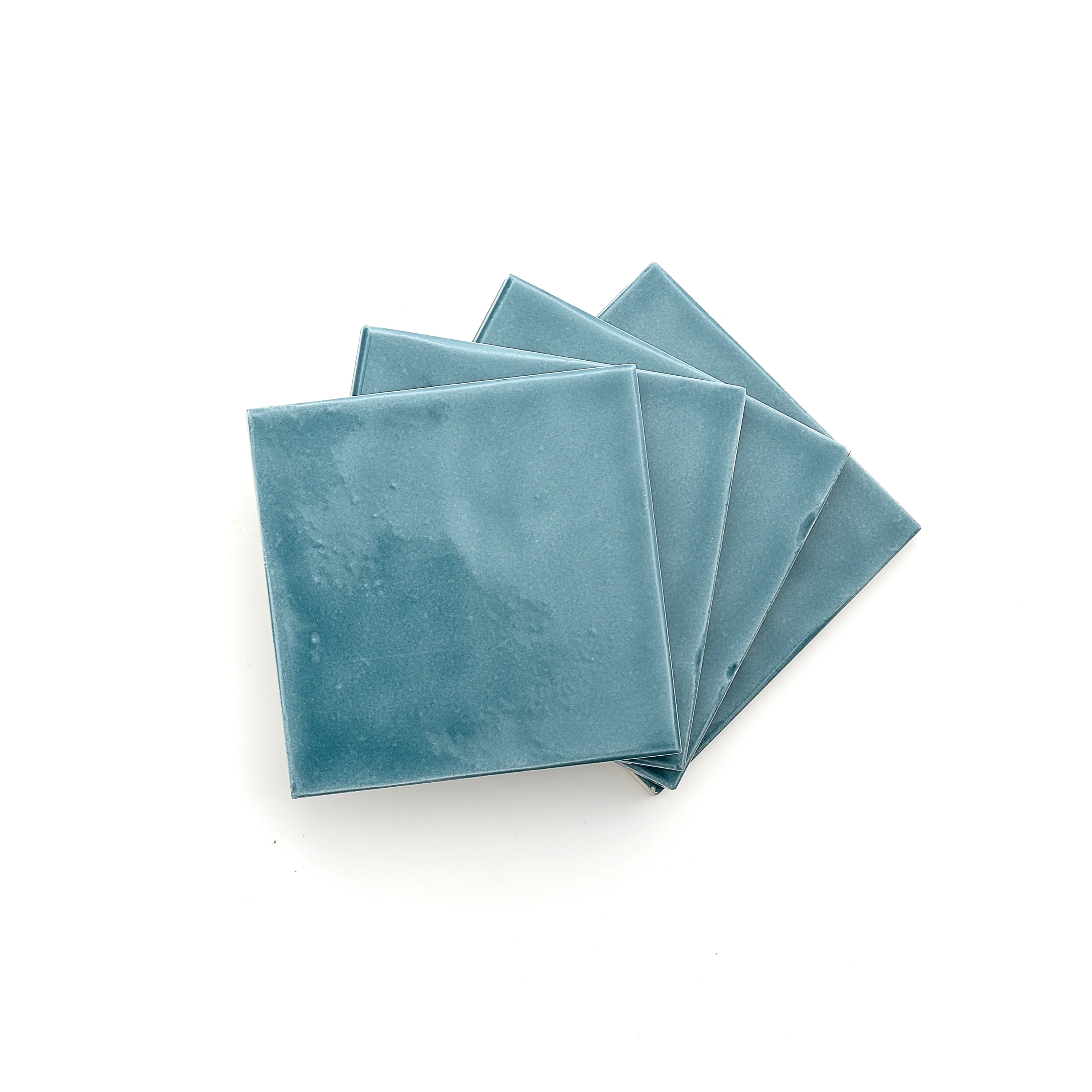 Aegean Blue 4x4 Formed Ceramic Tile | Glossy - Image 3