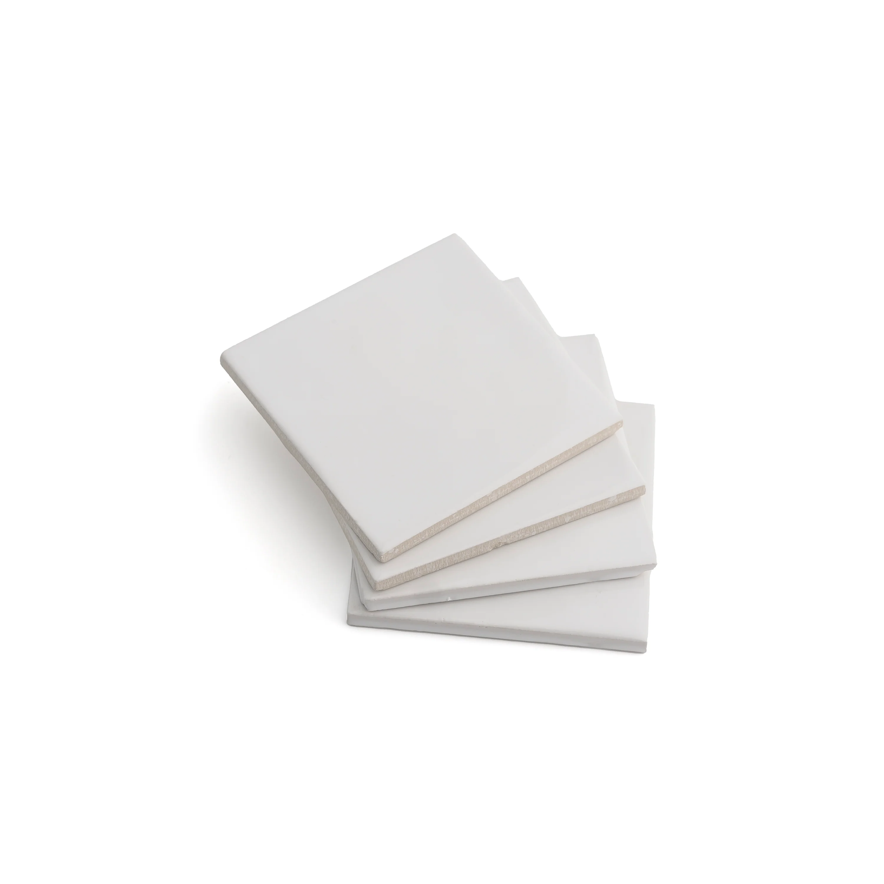 White 4x4 Formed Ceramic Tile | Glossy - Image 3
