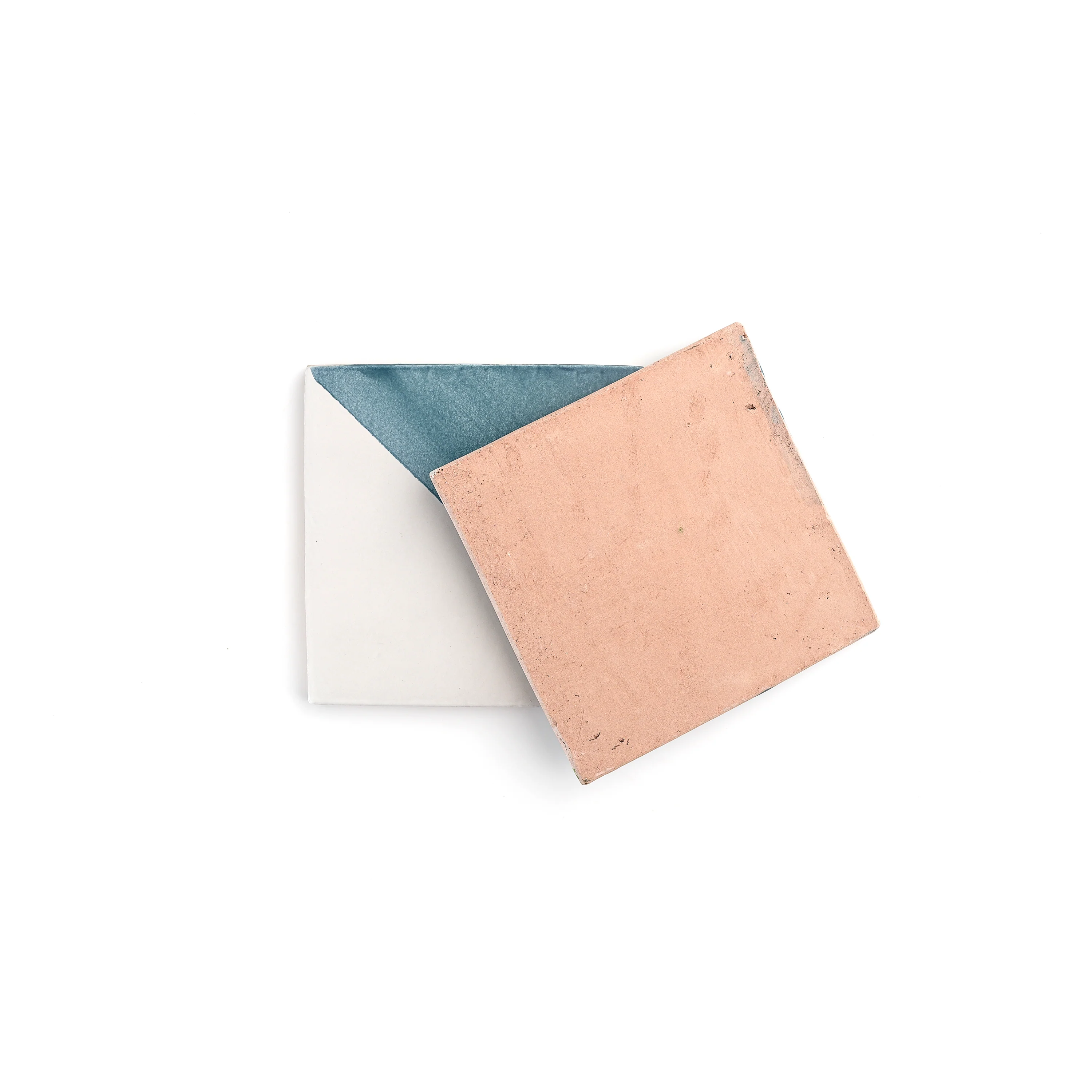 50/50 Blue 6x6 Hand Painted Artisan Ceramic Tile - Image 8