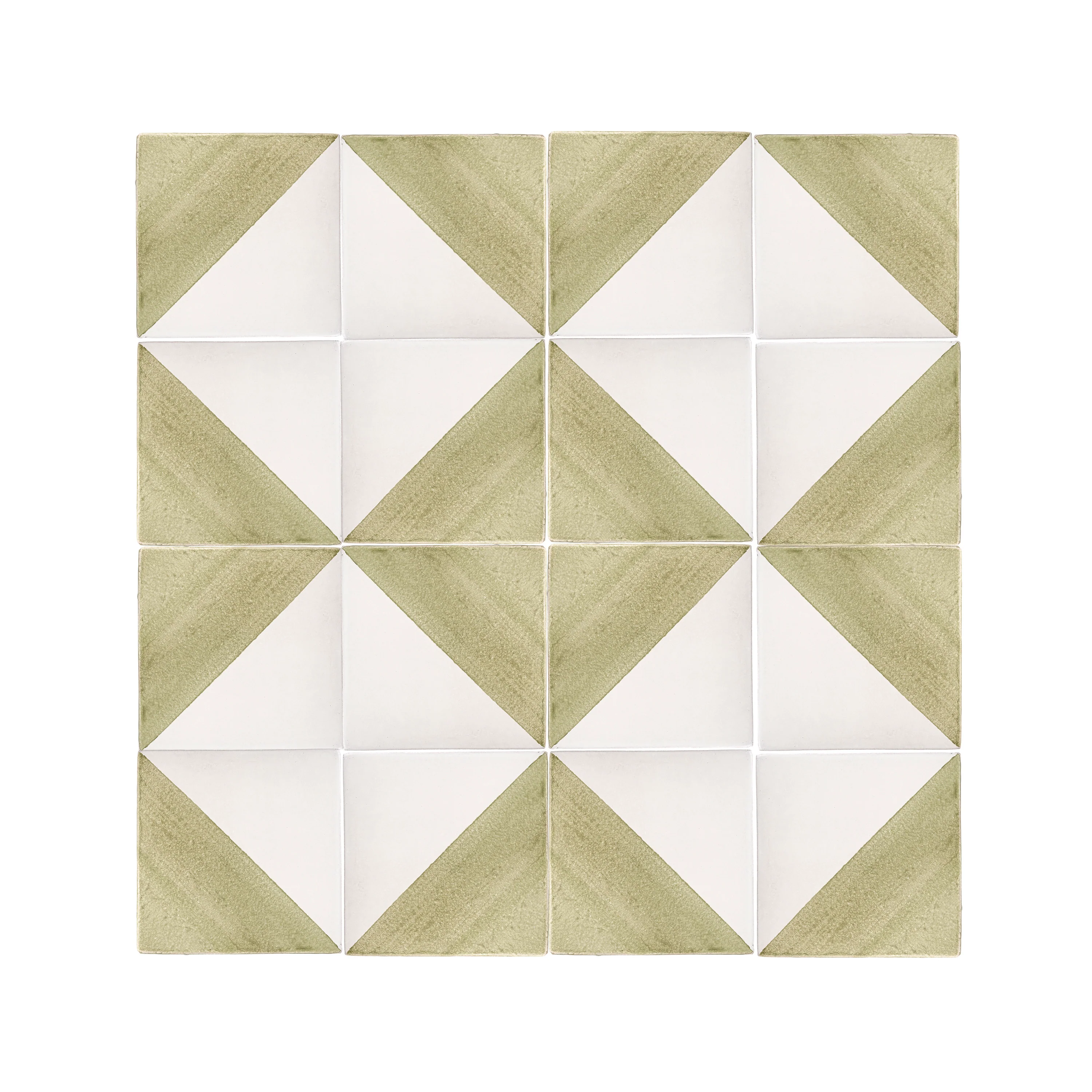 50/50 Green 6x6 Hand Painted Artisan Ceramic Tile - Image 3