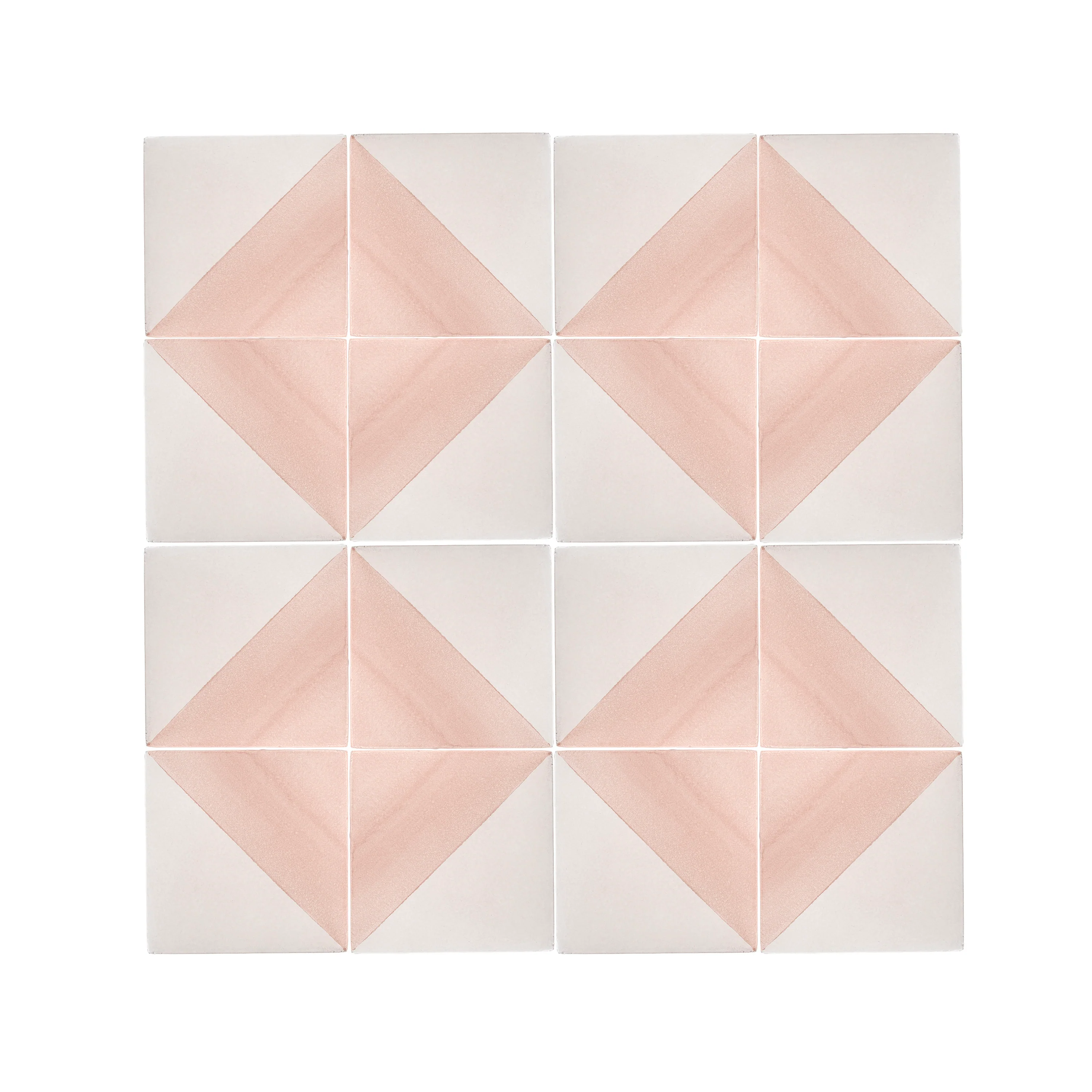 50/50 Pink 6x6 Hand Painted Artisan Ceramic Tile - Image 3