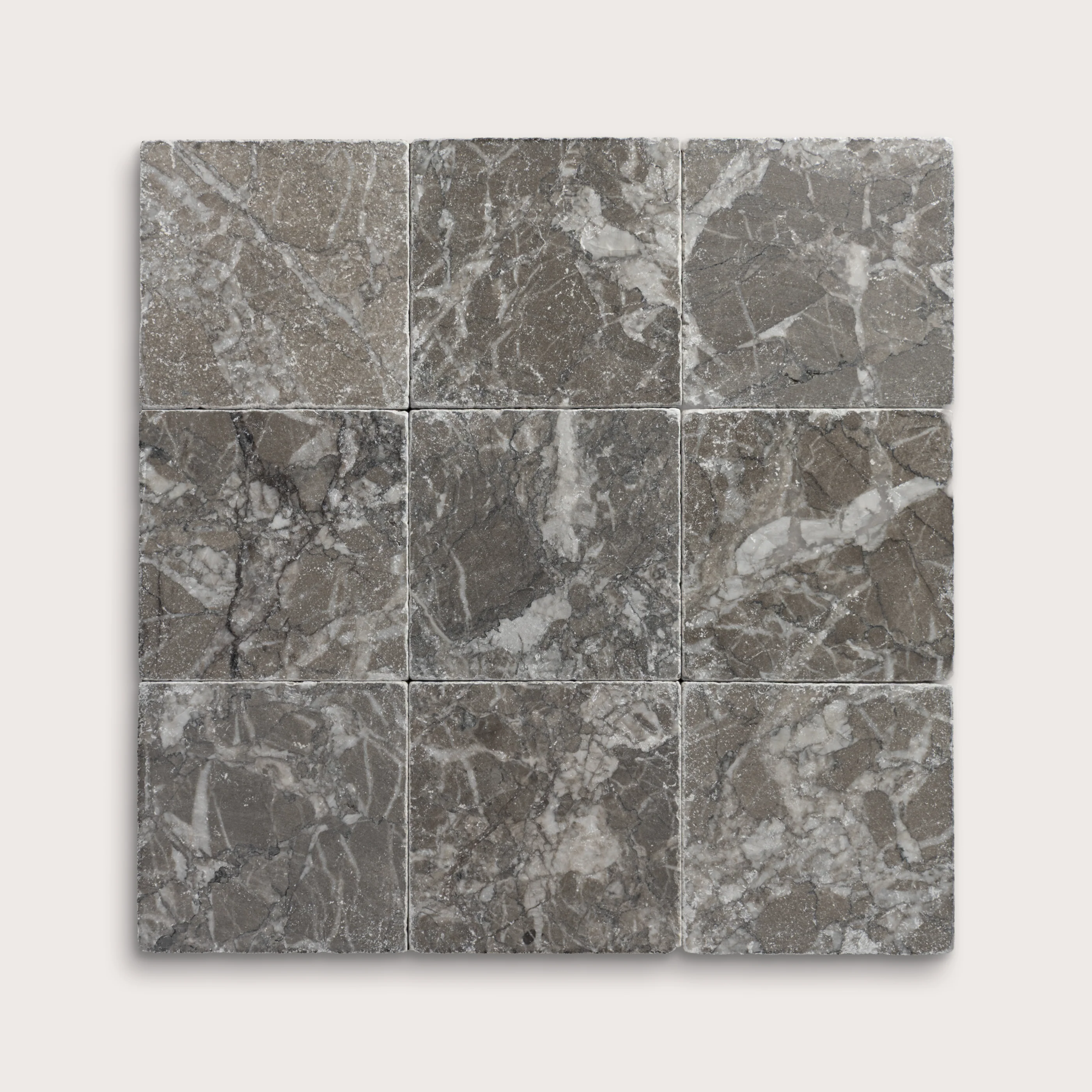 Atlas Grey 6x6 Moroccan Marble | Tumbled & Honed - Image 2