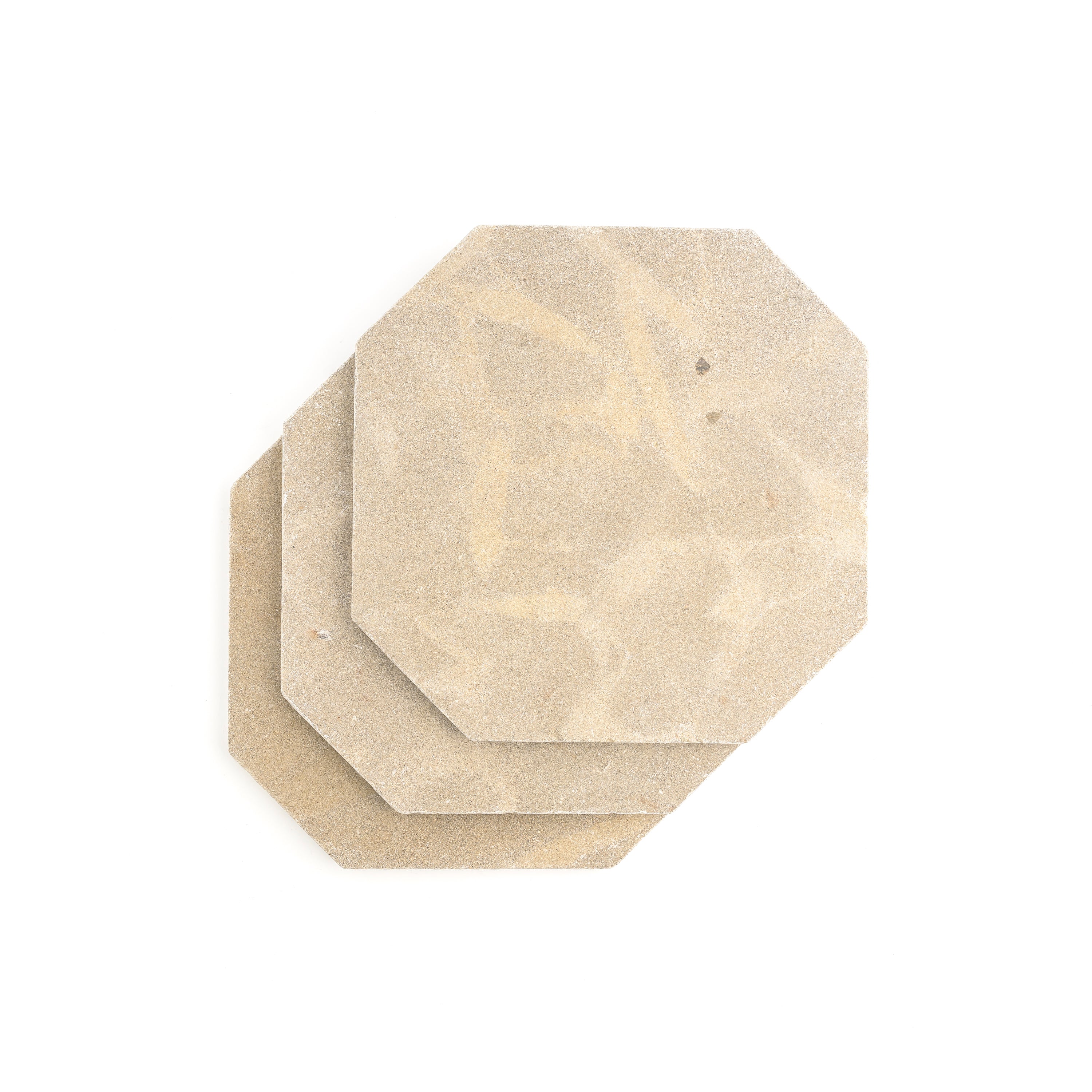 Azru Sand Octagon 12x12 Moroccan Limestone | Tumbled & Honed