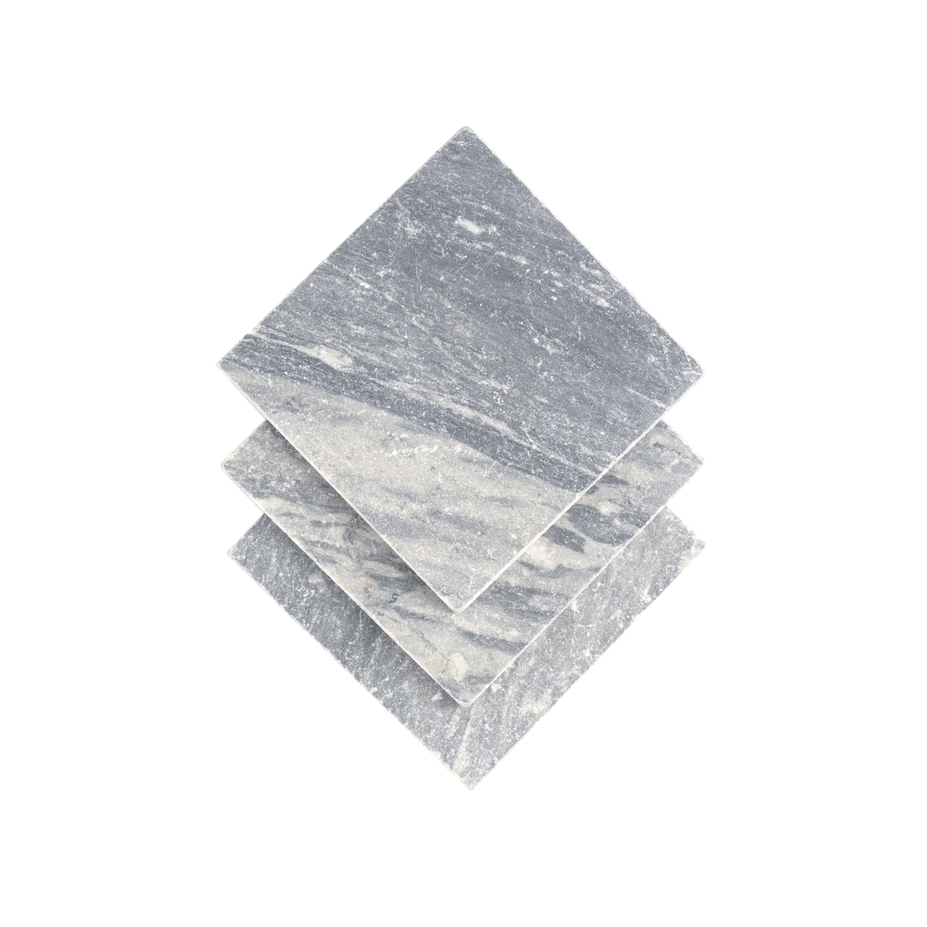 Bardiglio Grey Dark 6x6 Marble Tile | Tumbled - Image 3