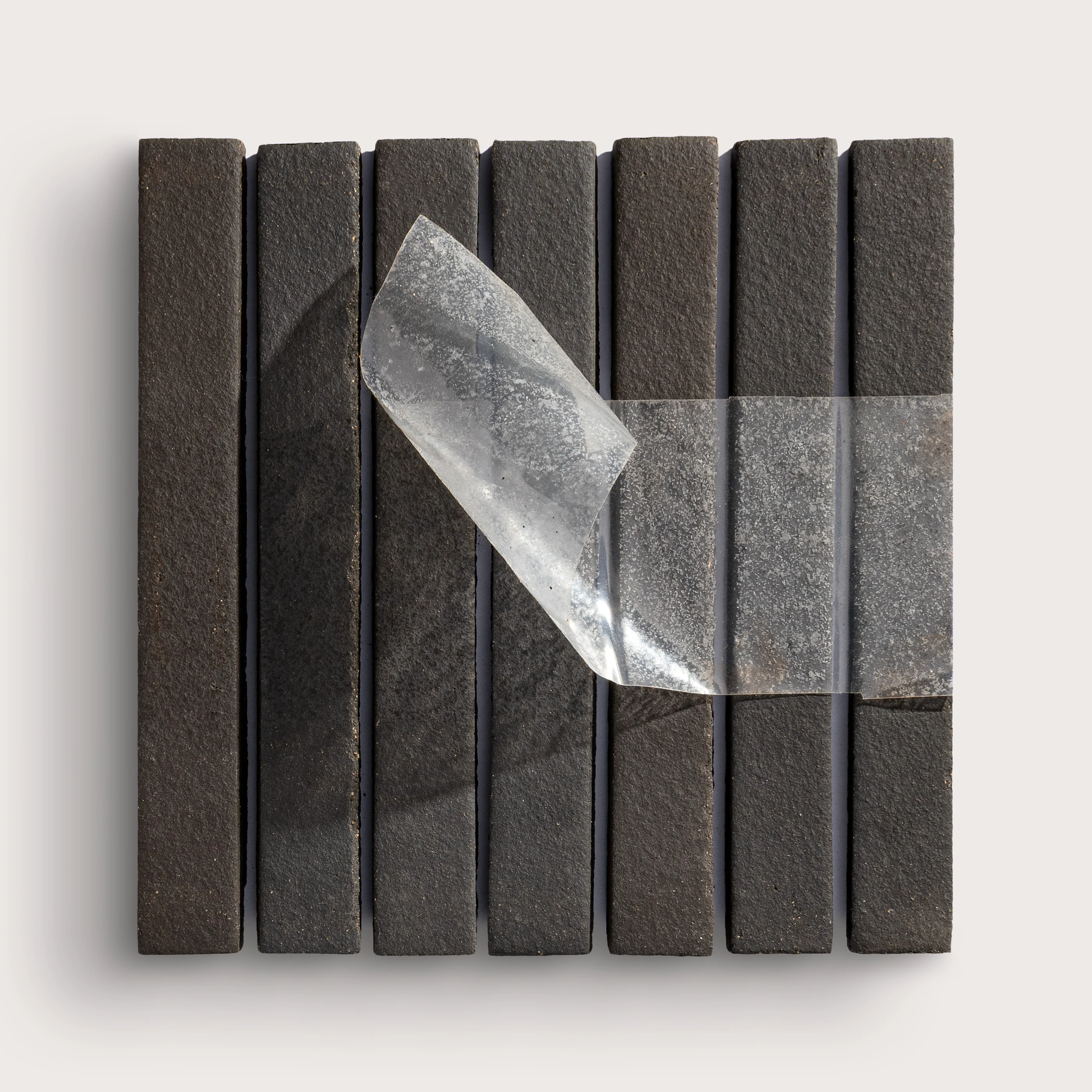 Black Terracotta Sticks Mosaic Tile 1x8 - Image 4