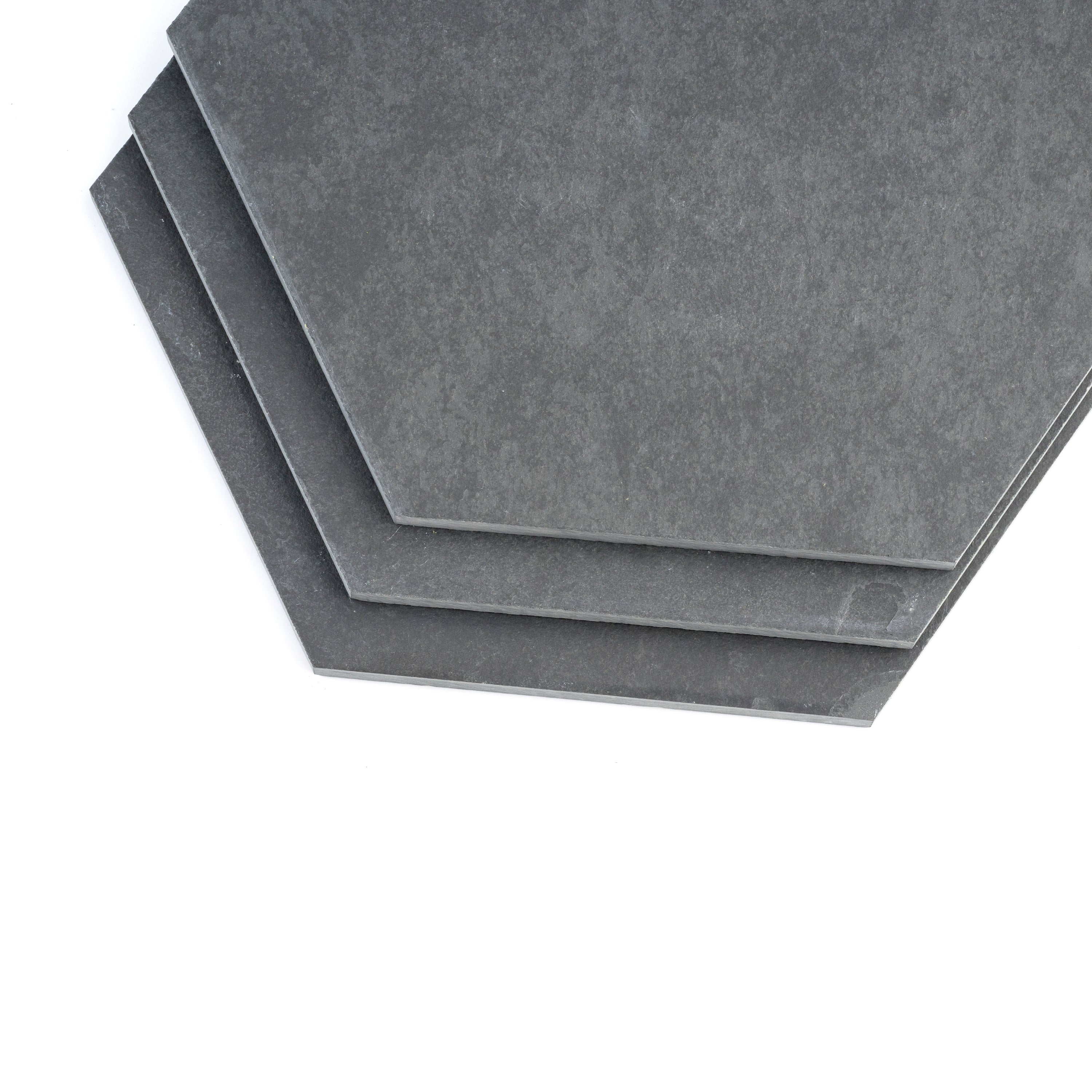 Black 10 Inch Hexagon Brazilian Slate - Image 3