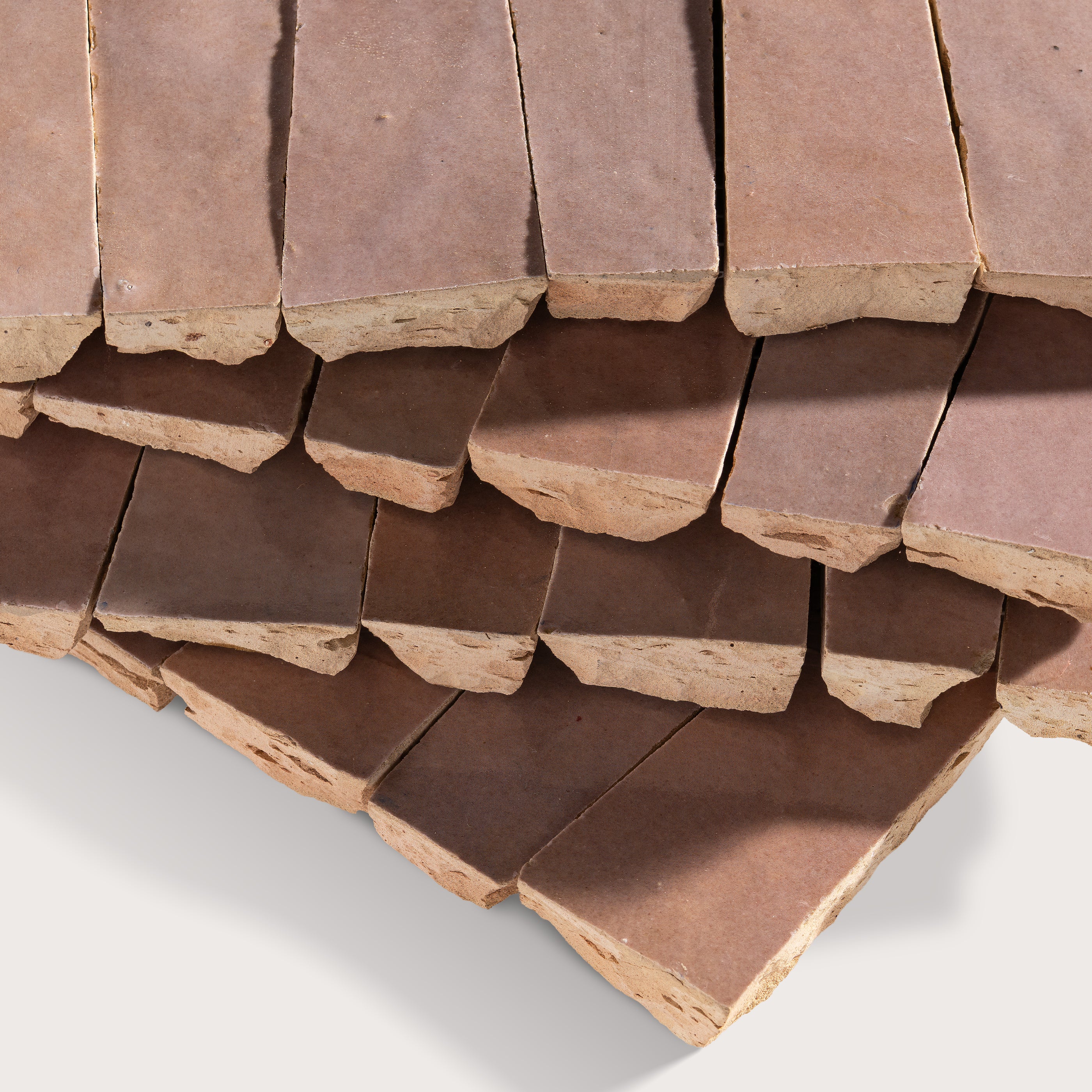 Blush 1x4 Trapezoid Mosaic Zellige Tile - Image 3
