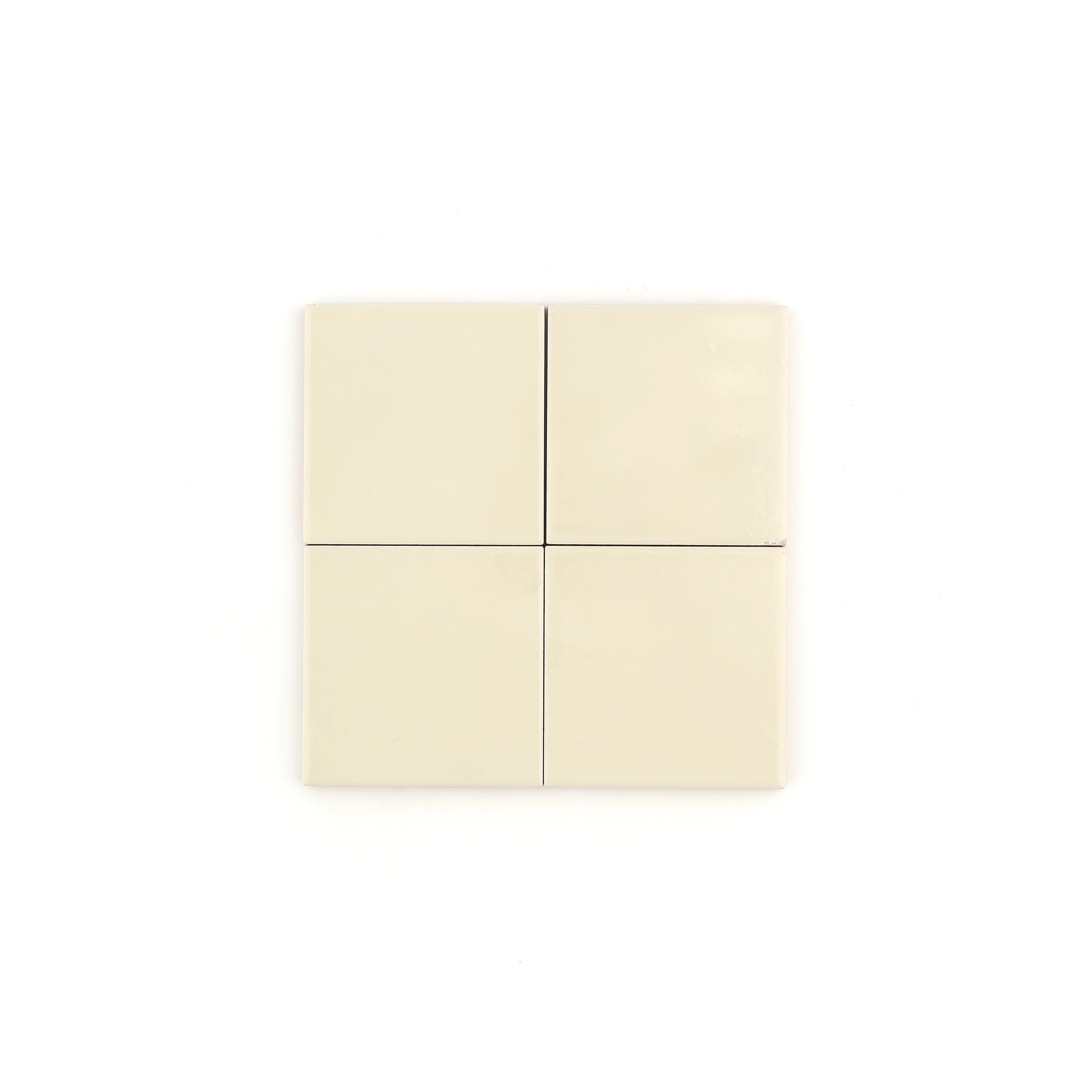 Bone 4x4 Ceramic Tile | Glossy