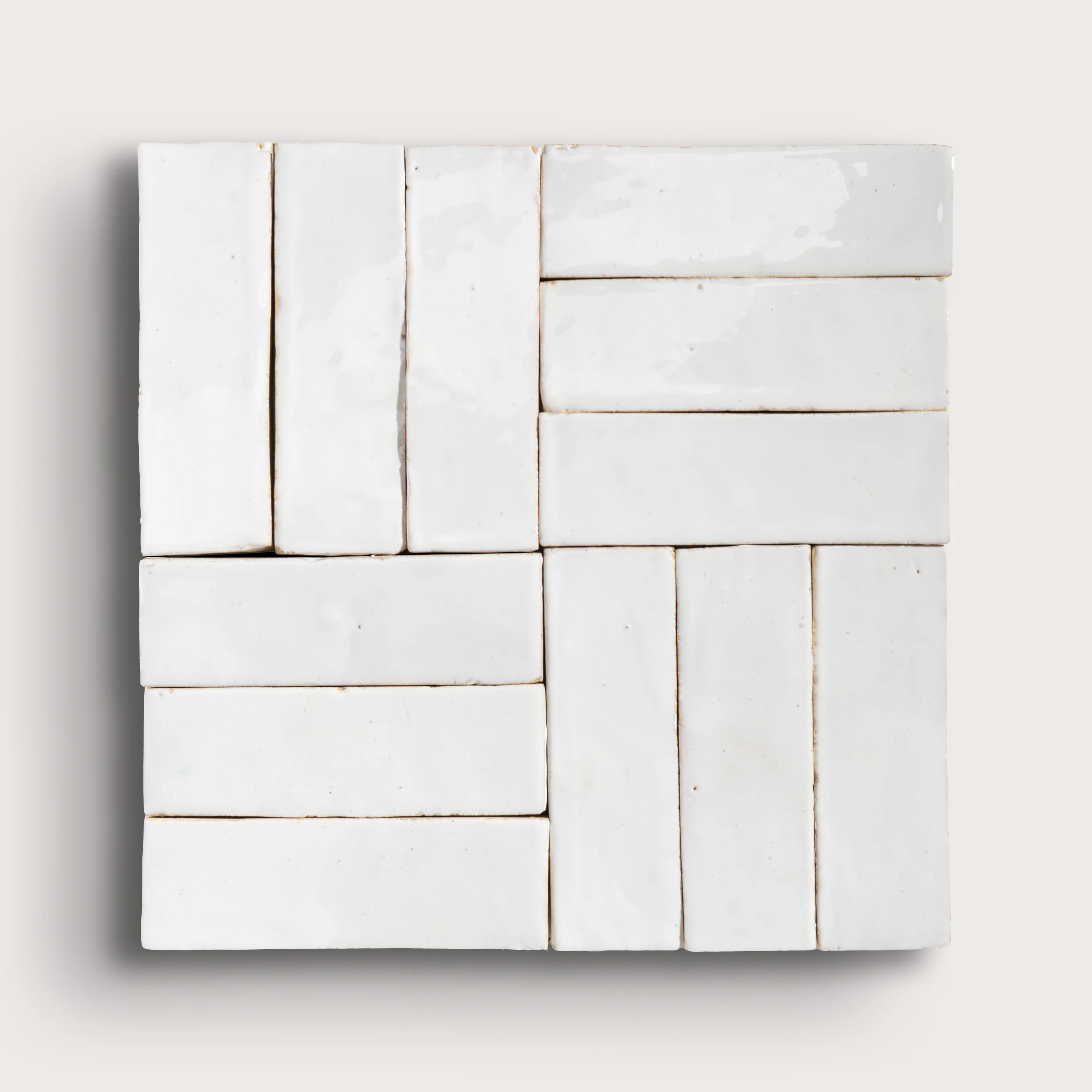 Bright White 2x6 Thin Bejmat Zellige Tile - Image 4