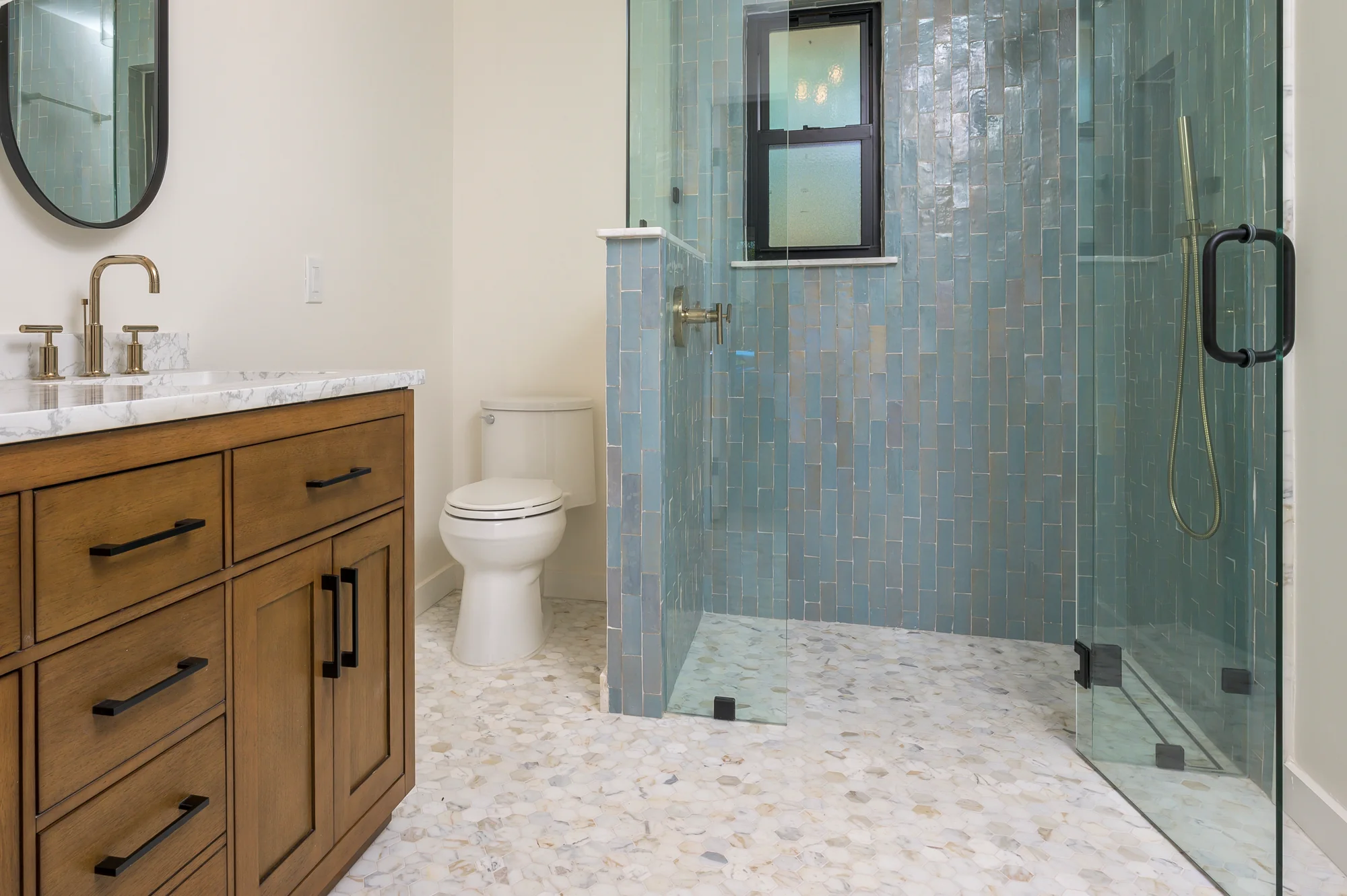Calacatta Gold 2 Inch Hexagon Mosaic Marble Tile | Honed - Image 5