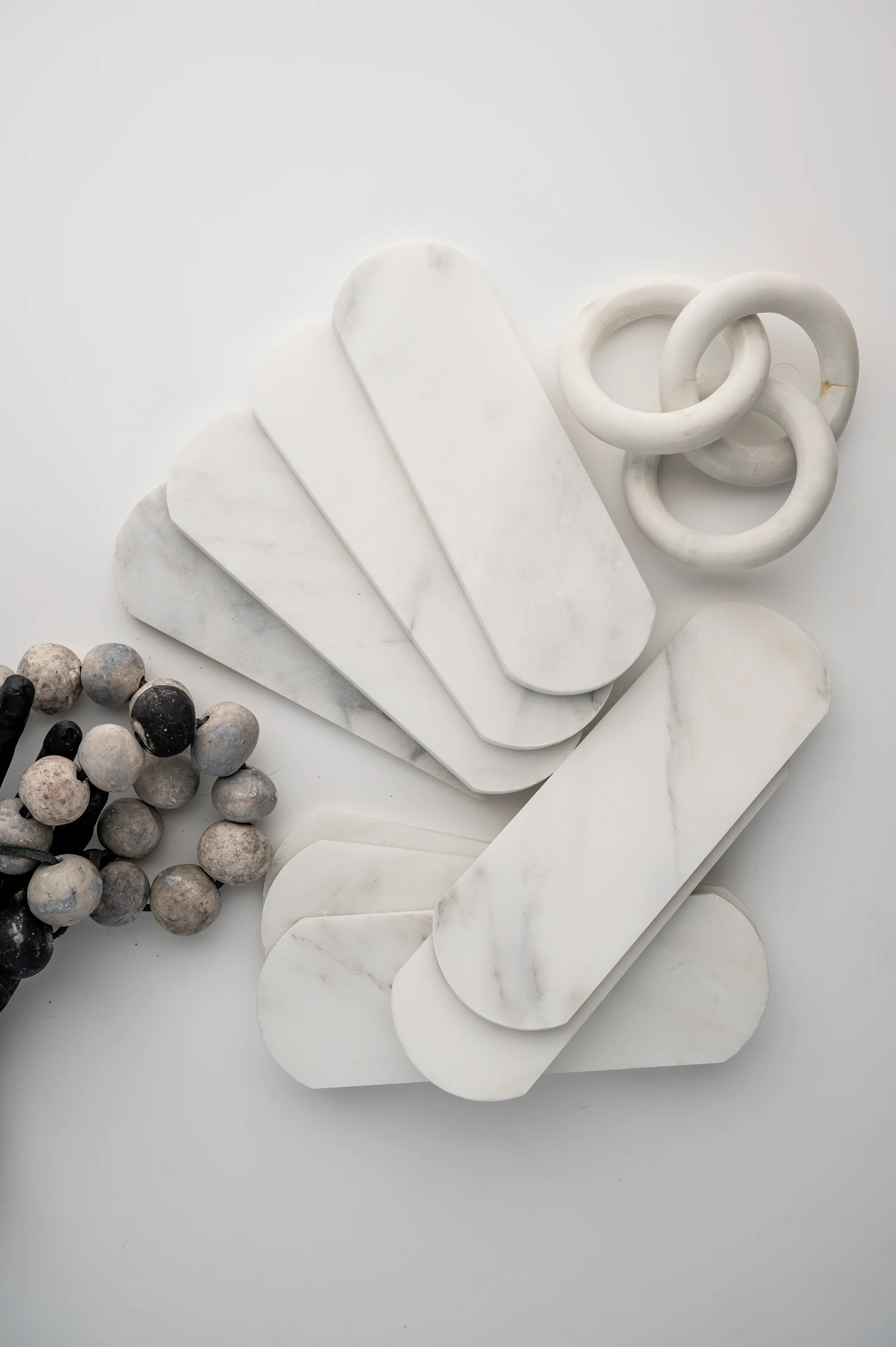 Casablanca Carrara 3x9 Oval Marble Tile | Honed - Image 2
