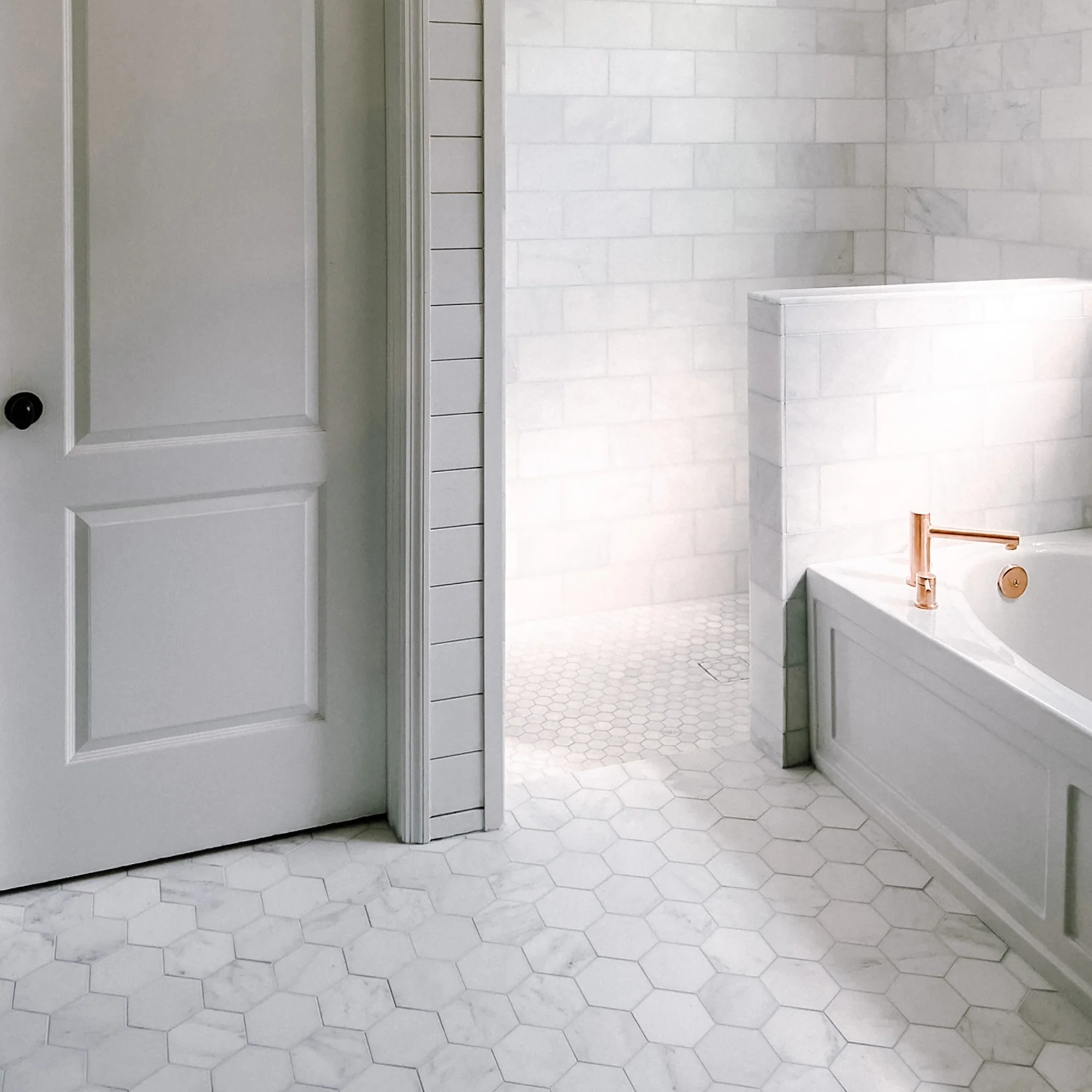 Casablanca Carrara 5 Inch Hexagon Mosaic Marble Tile | Honed - Image 5