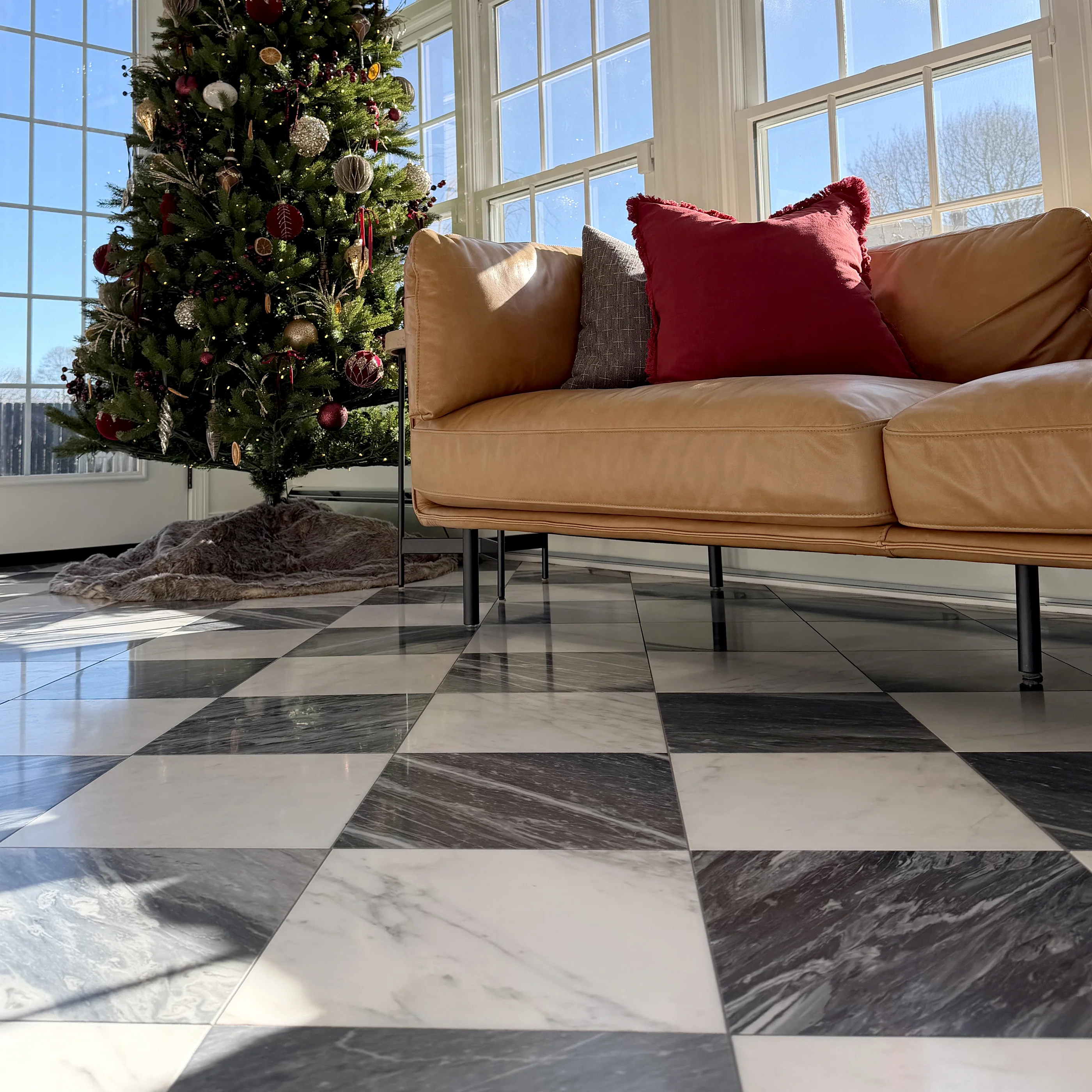 Casablanca Carrara & Bardiglio Grey Dark 12x12 Marble | Honed – Checkerboard Bundle - Image 5