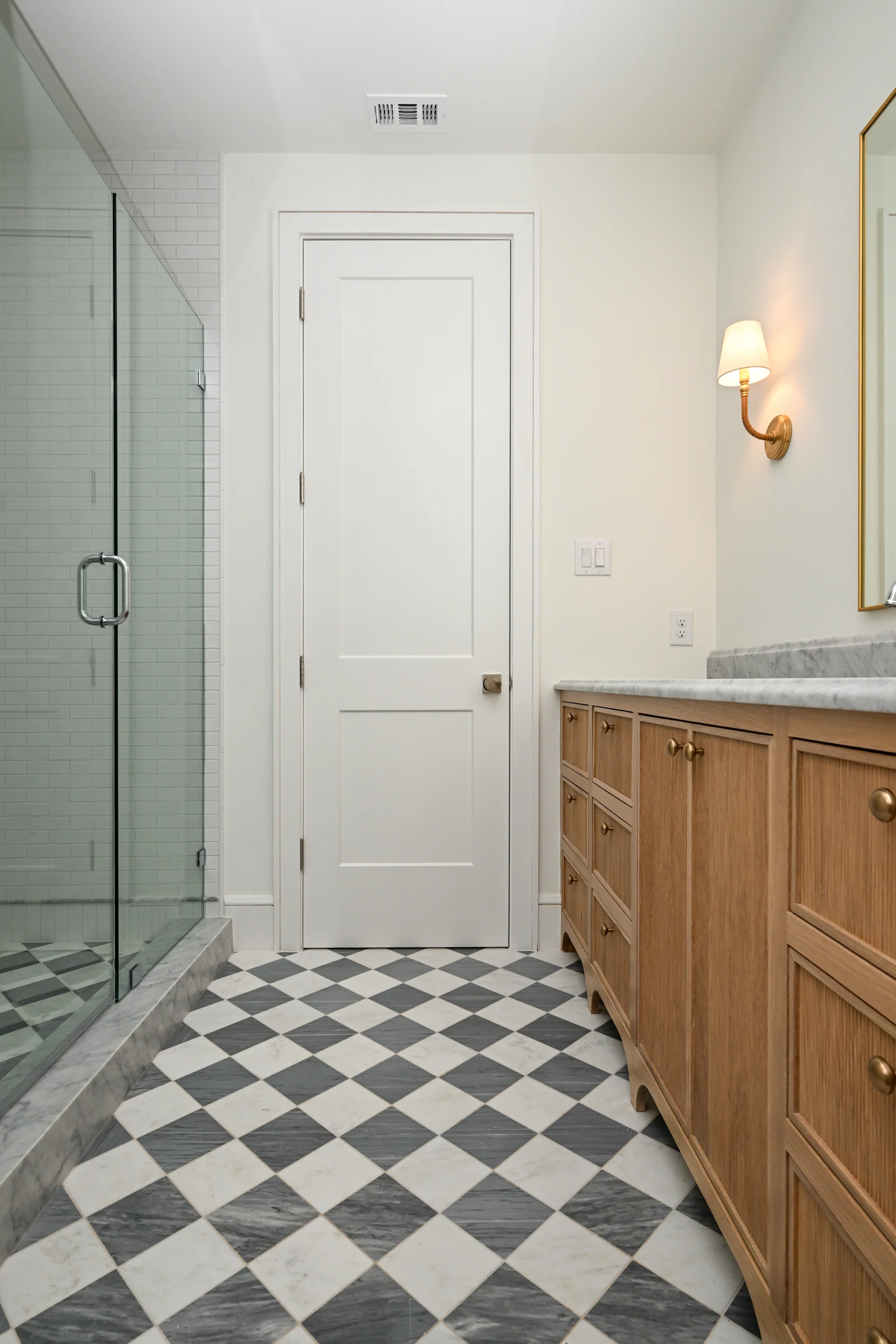 Casablanca Carrara & Bardiglio Grey Marble 3 Inch Checkerboard Mosaic Marble Tile | Honed - Image 7