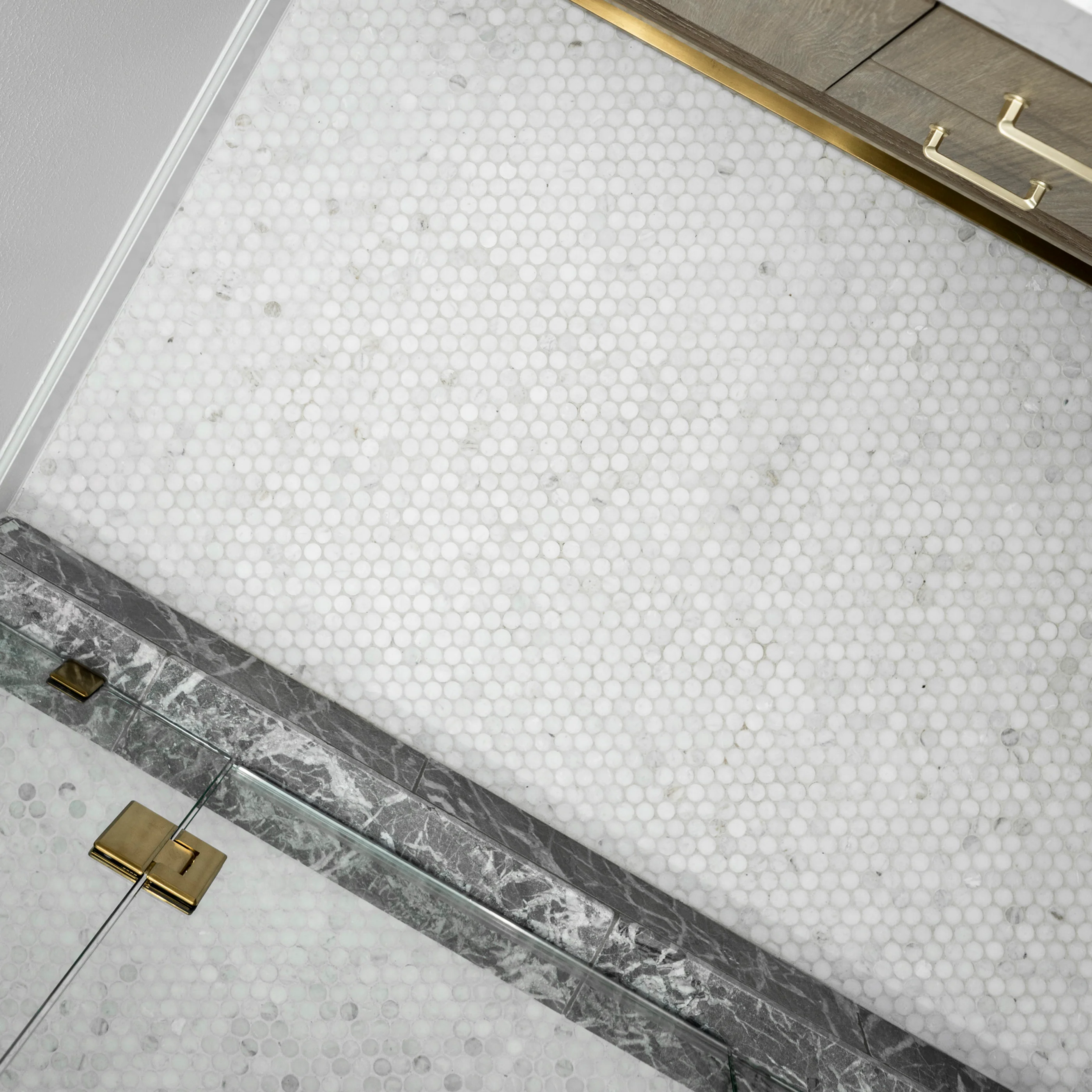 Casablanca Carrara 1 Inch Penny Round Mosaic Marble Tile | Honed - Image 4