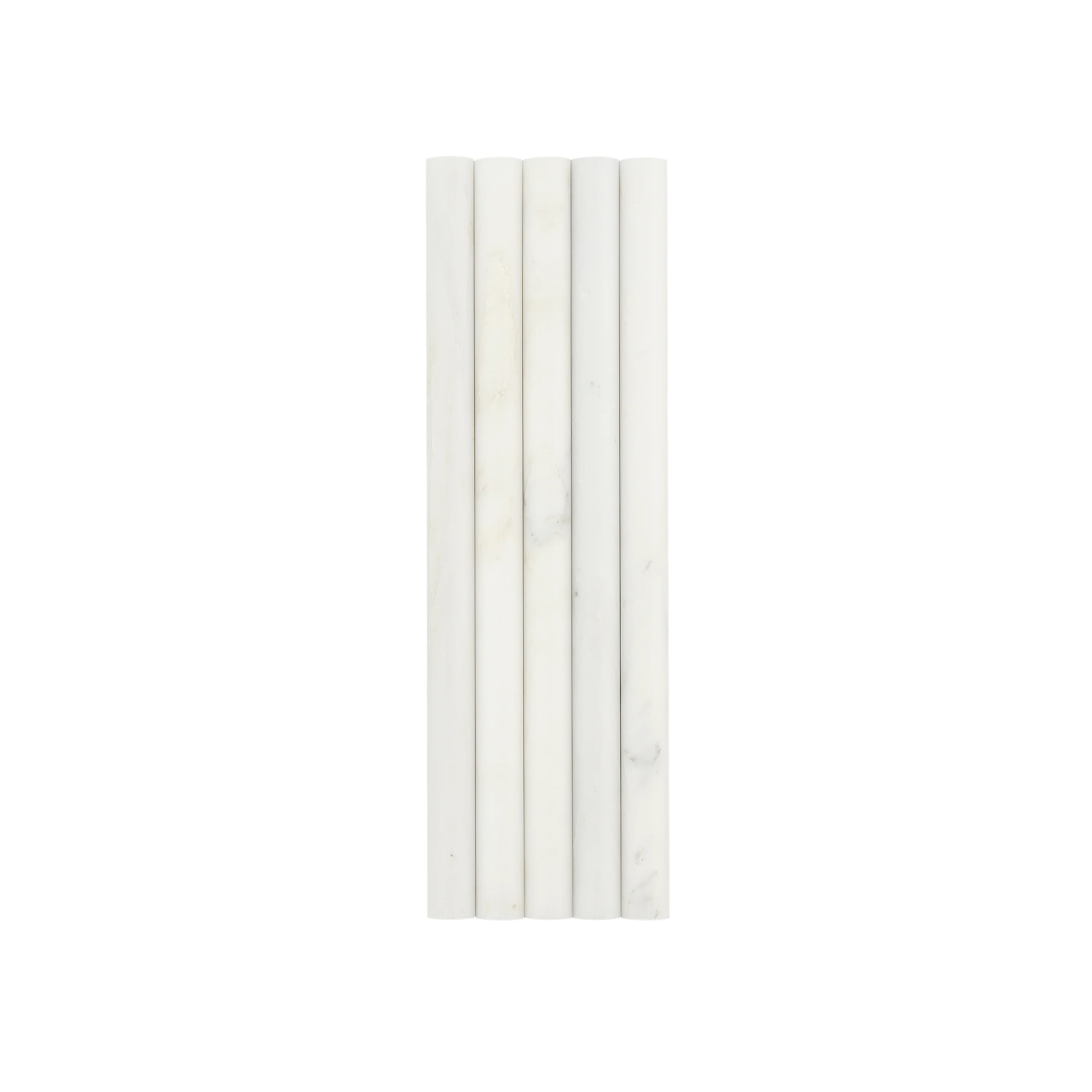 Casablanca Carrara 3/4" Pencil Trim Round Marble Tile | Honed - Image 3