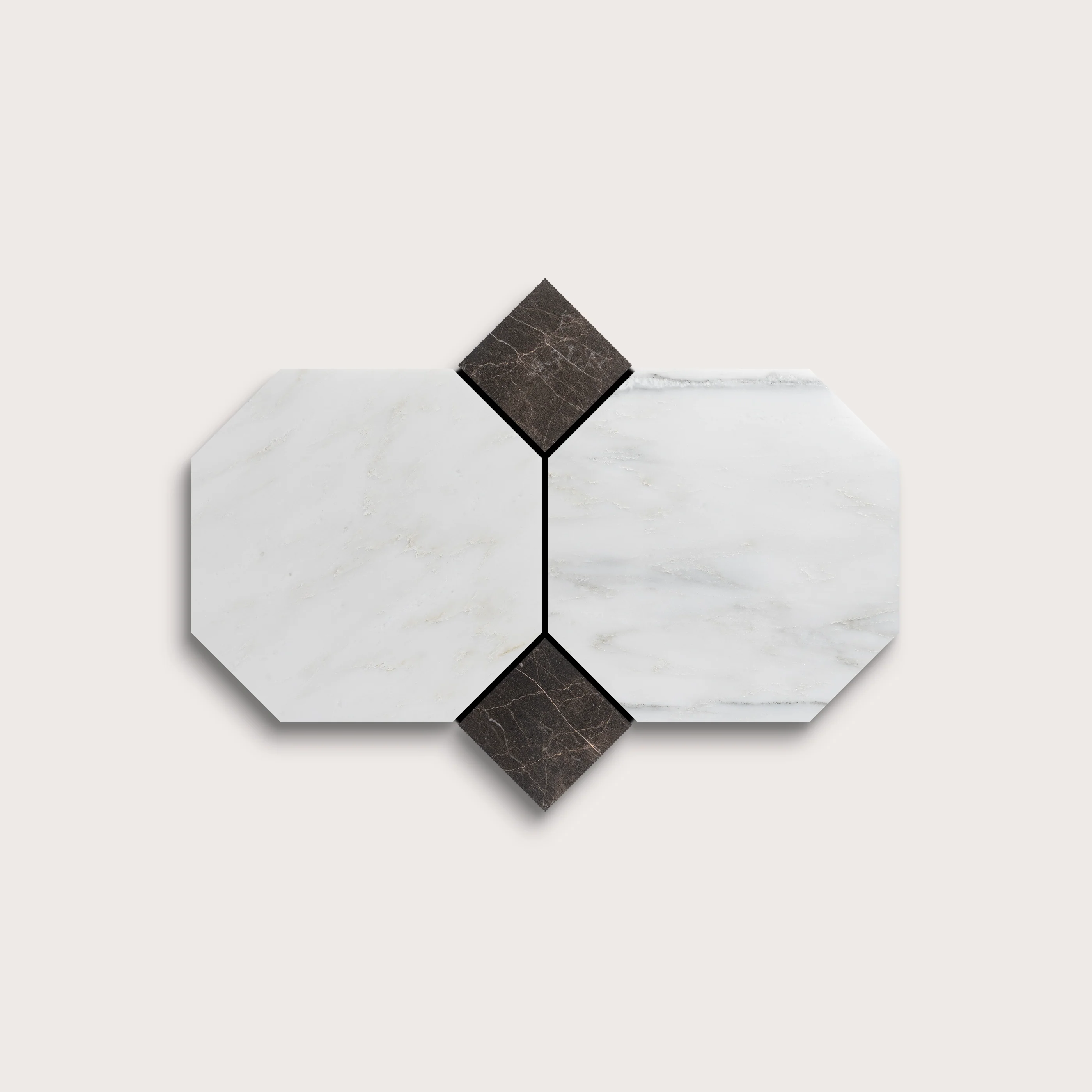 Casablanca Carrara Octagon & Truffle Dot Marble | Honed - Image 4