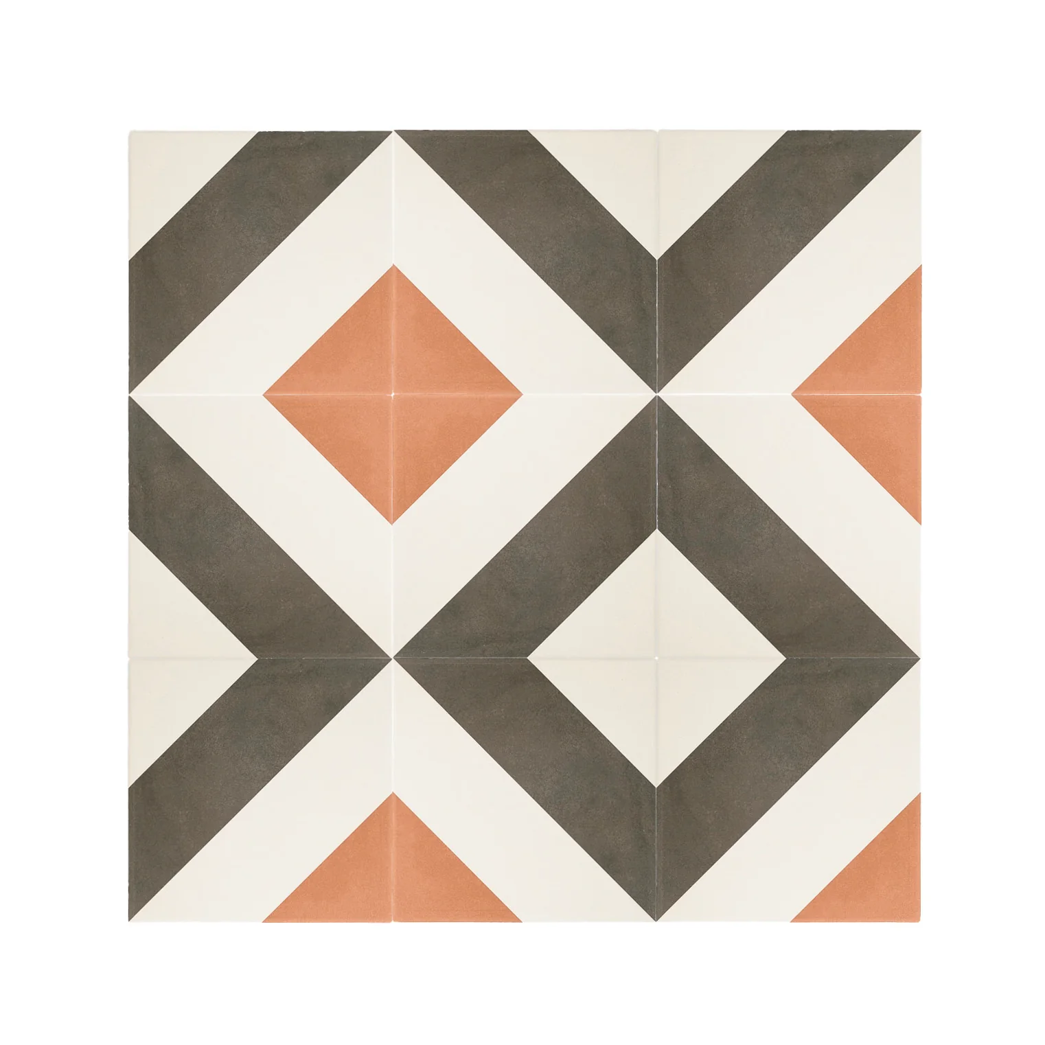 Cayman Black, Terracotta & White Ceramic Tile - Image 2