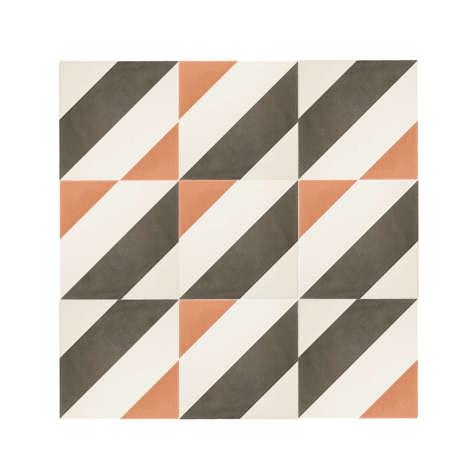 Cayman Black, Terracotta & White Ceramic Tile - Image 3
