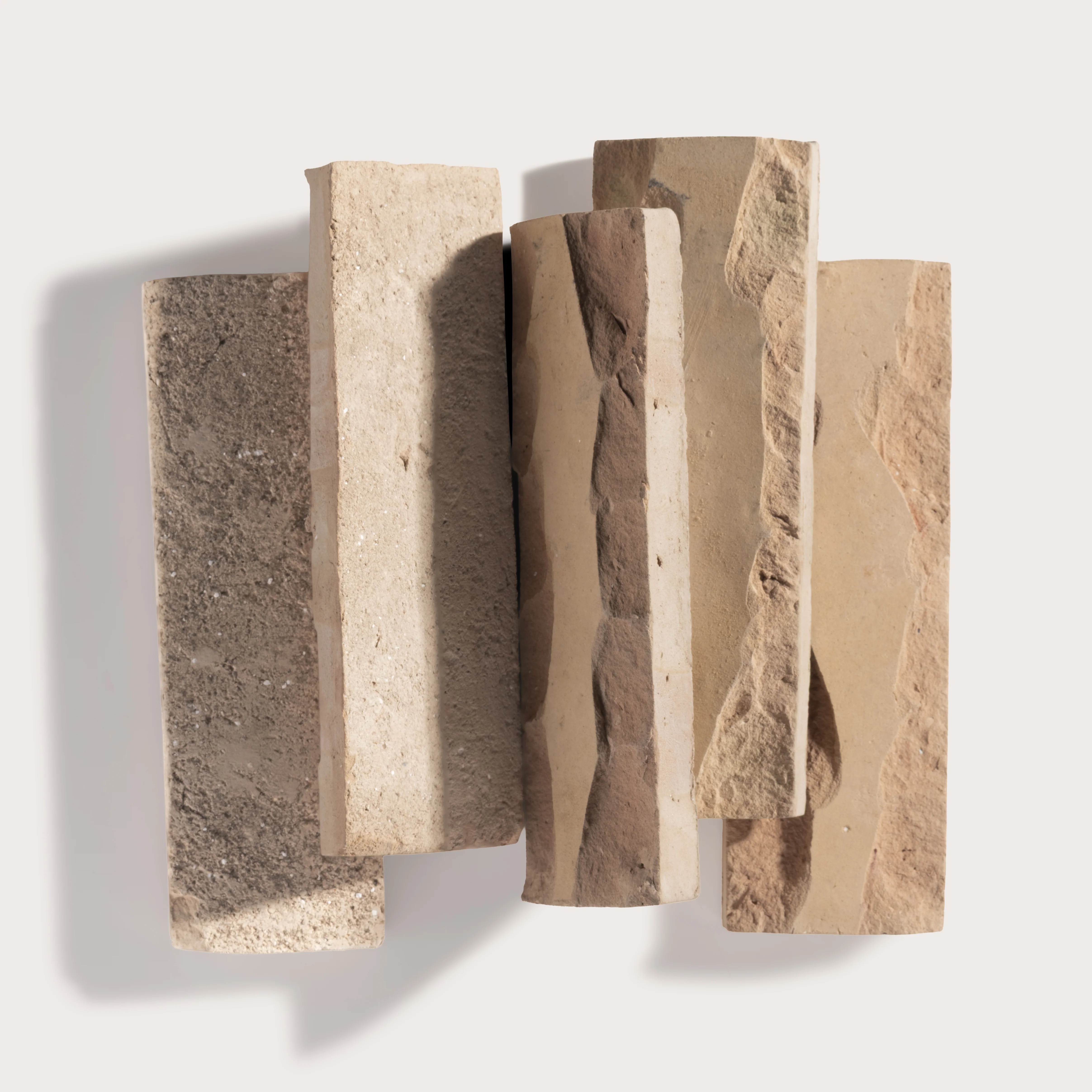 Chiseled Unglazed Natural Terracotta 2x6 Thin Bejmat Zellige Tile - Image 3