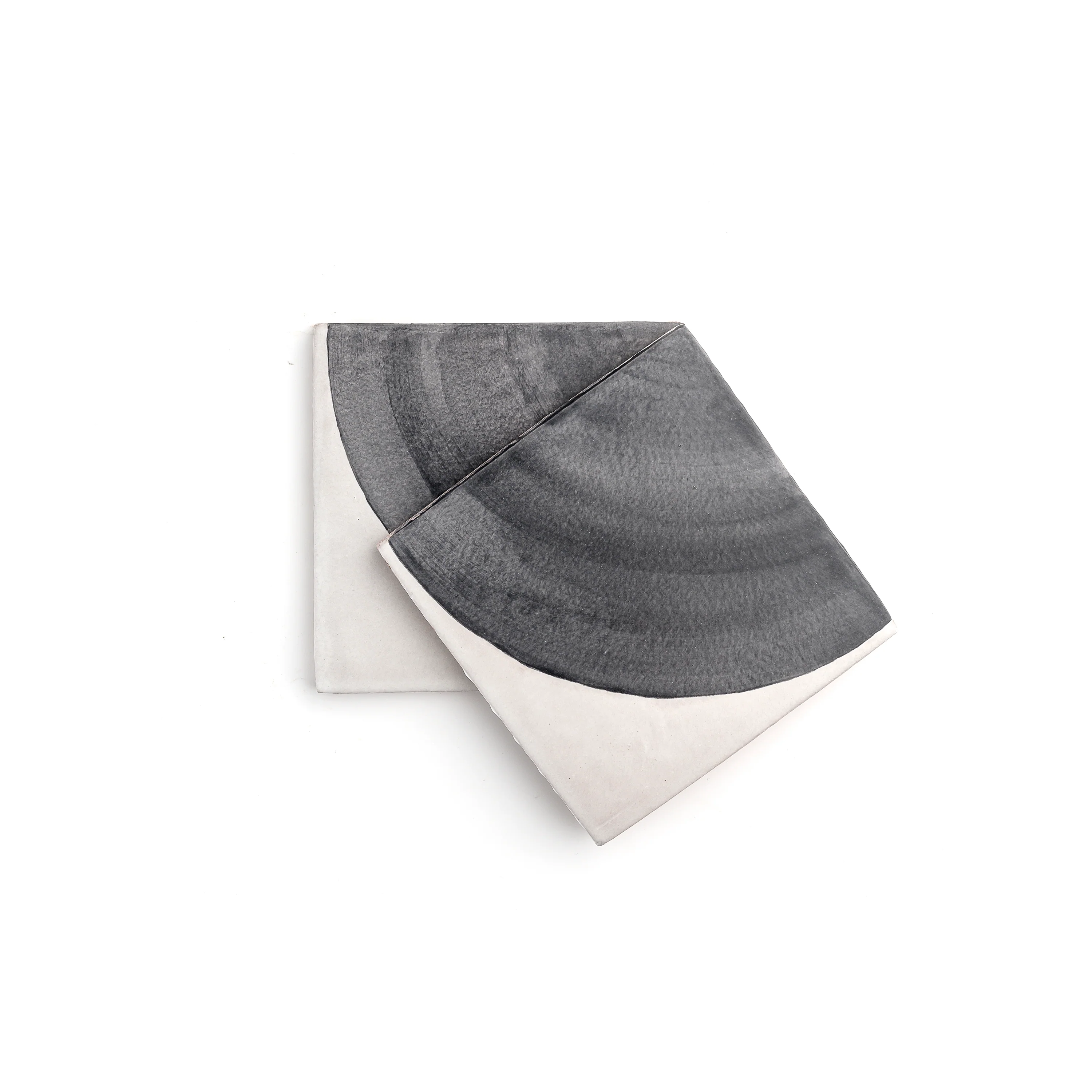 Crest Black 6x6 Hand Painted Artisan Ceramic Tile - Image 6