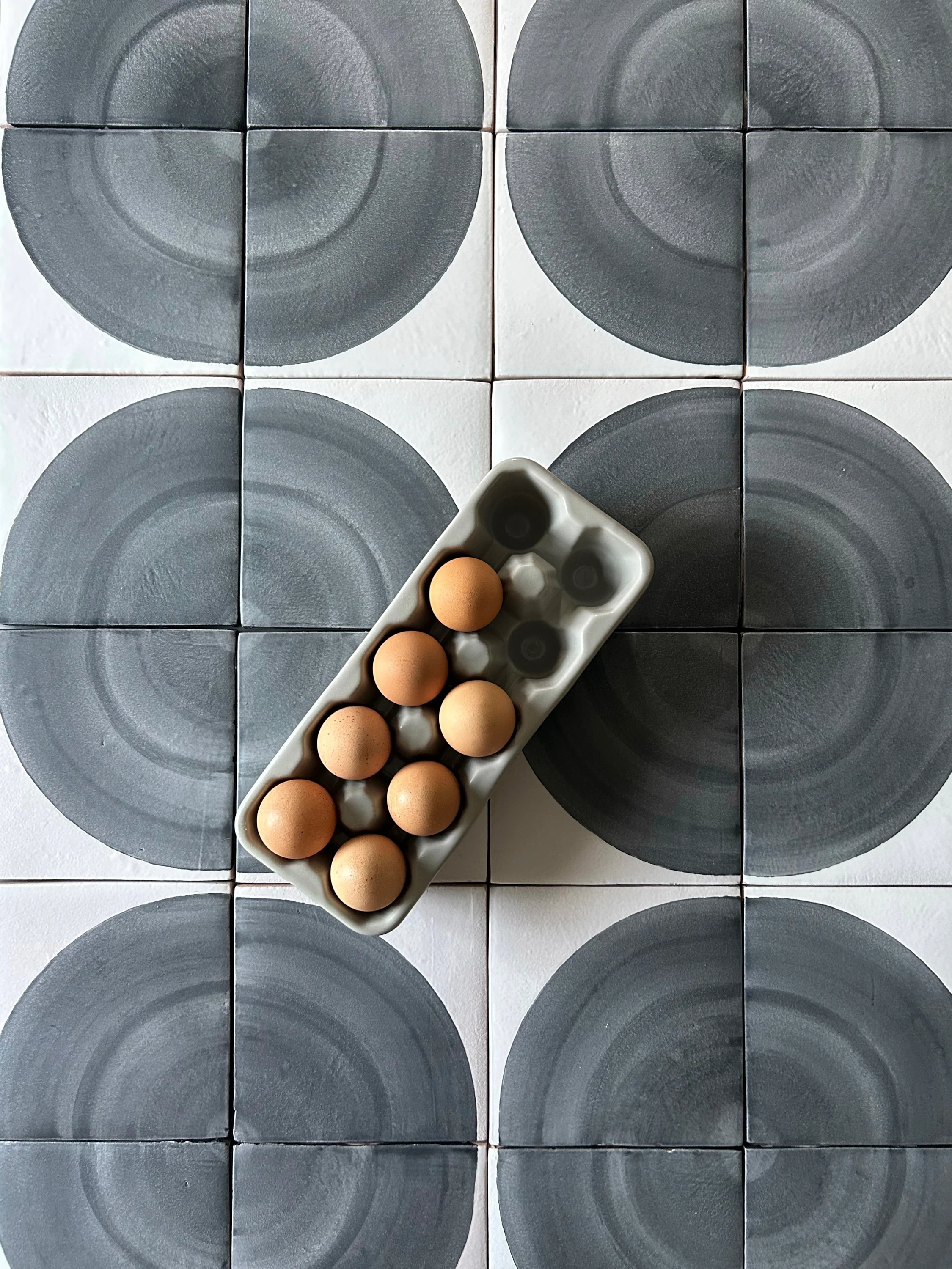 Crest Black 6x6 Hand Painted Artisan Ceramic Tile - Image 8
