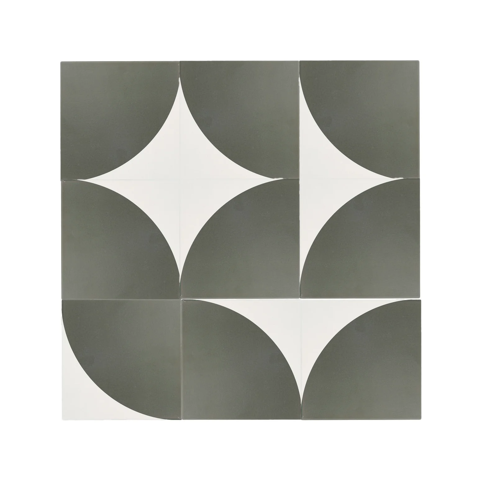 Crest Black & White Ceramic Tile - Image 3