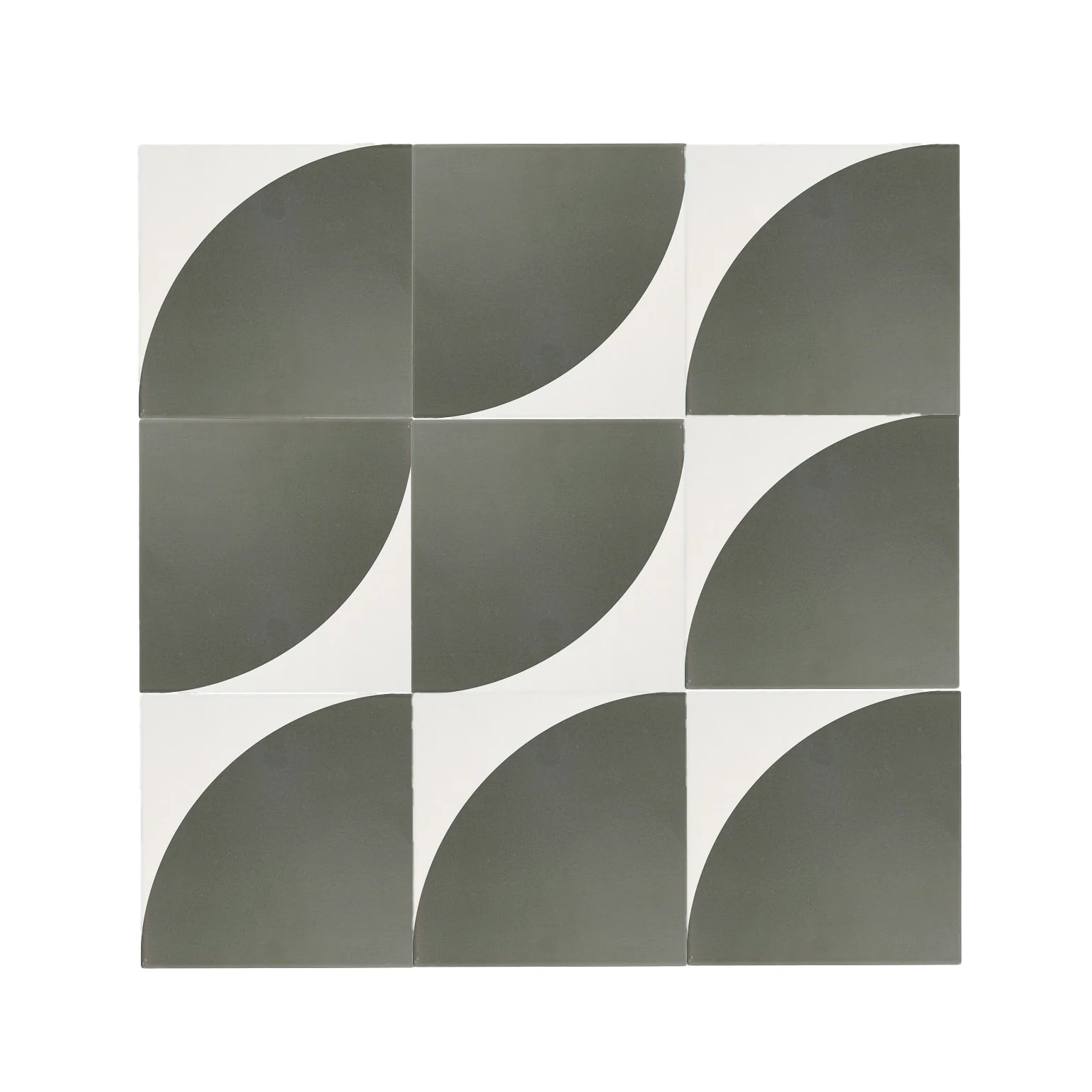Crest Black & White Ceramic Tile - Image 4
