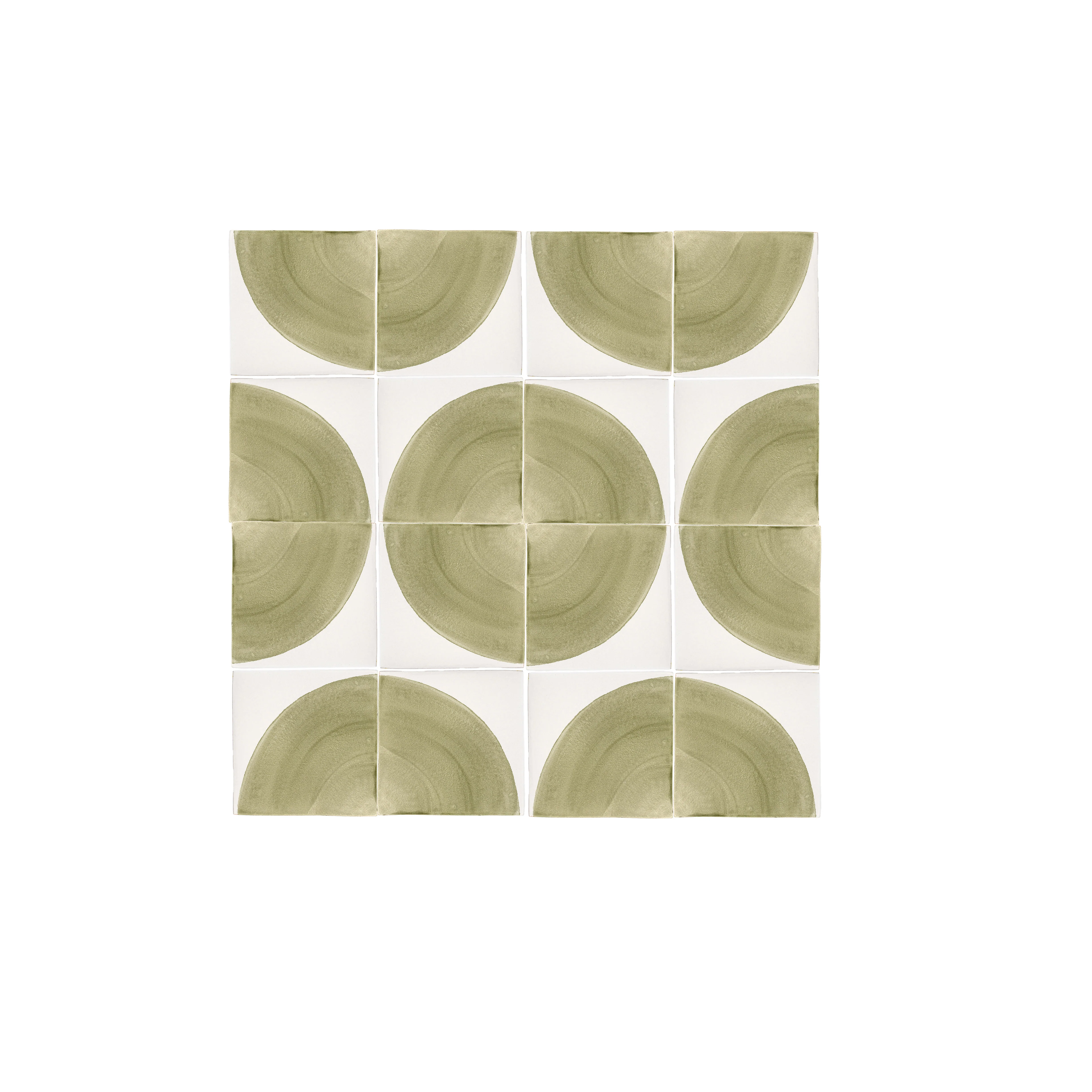 Crest Green 6x6 Hand Painted Artisan Ceramic Tile - Image 4