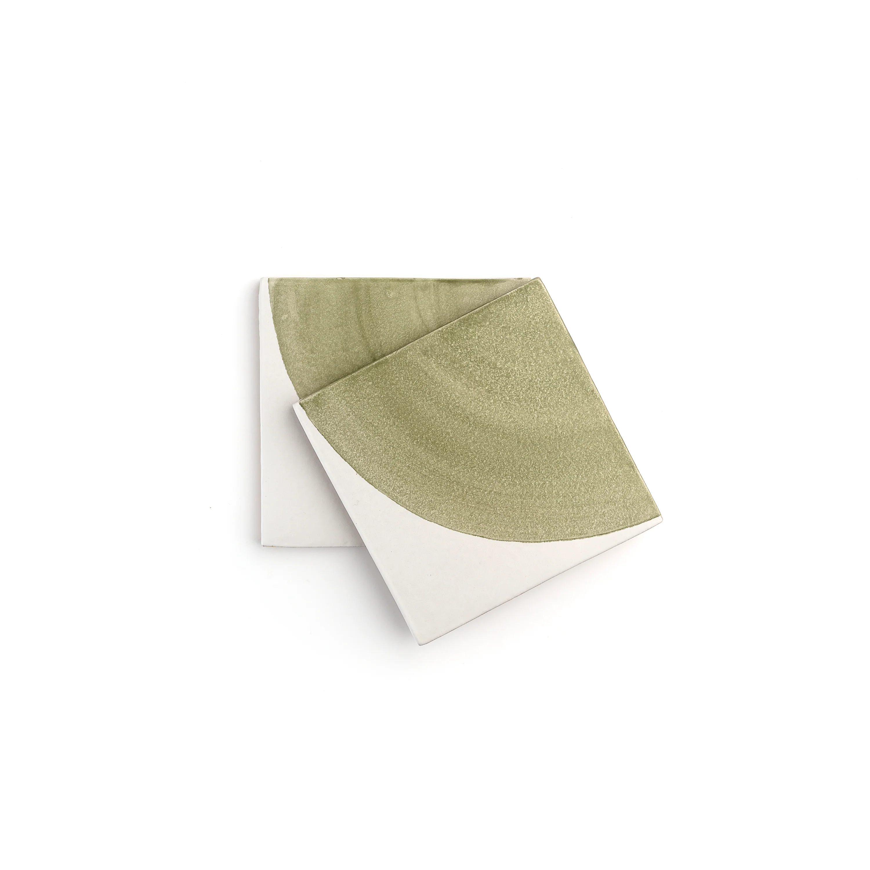 Crest Green 6x6 Hand Painted Artisan Ceramic Tile - Image 6