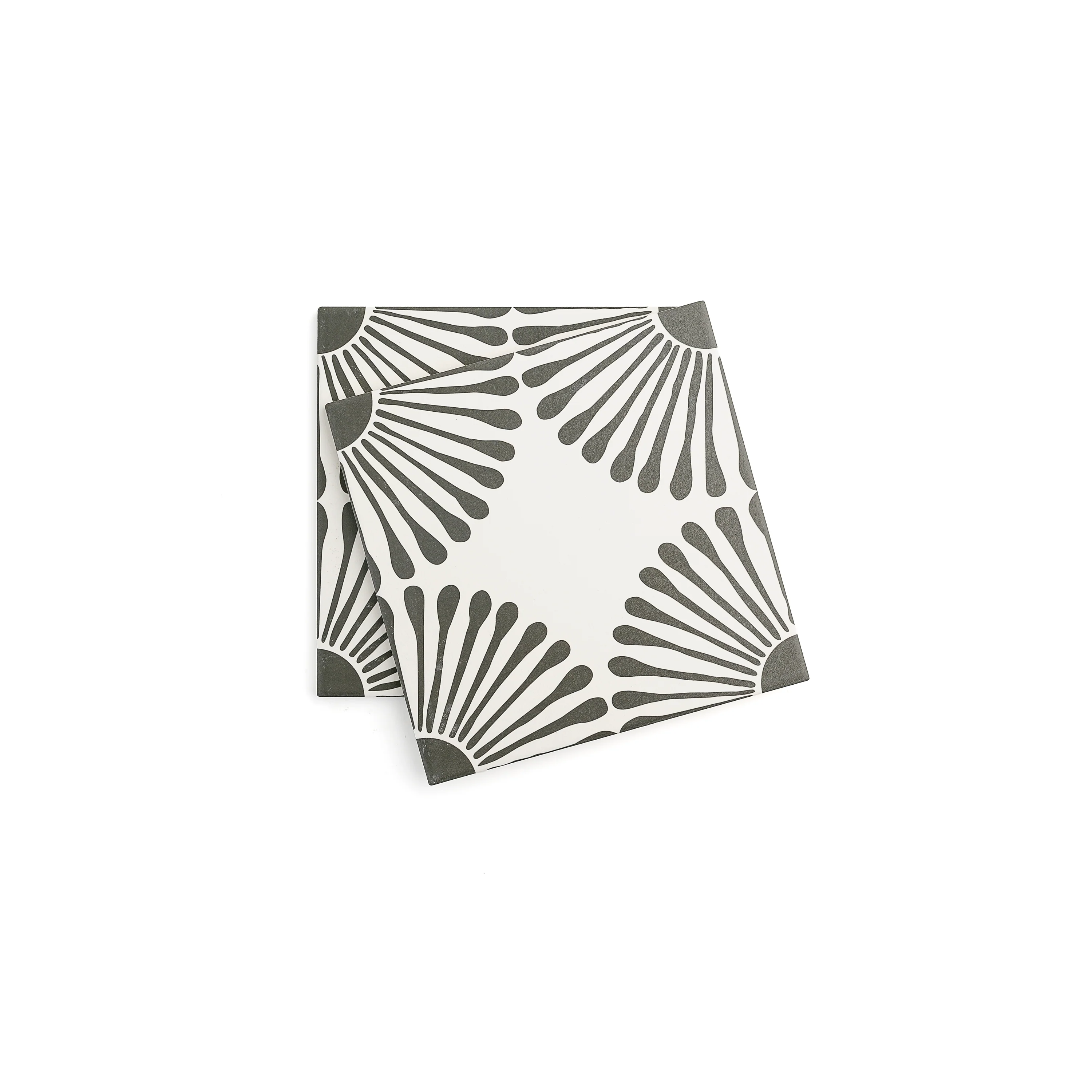 Dandelion Black & White Ceramic Tile - Image 3