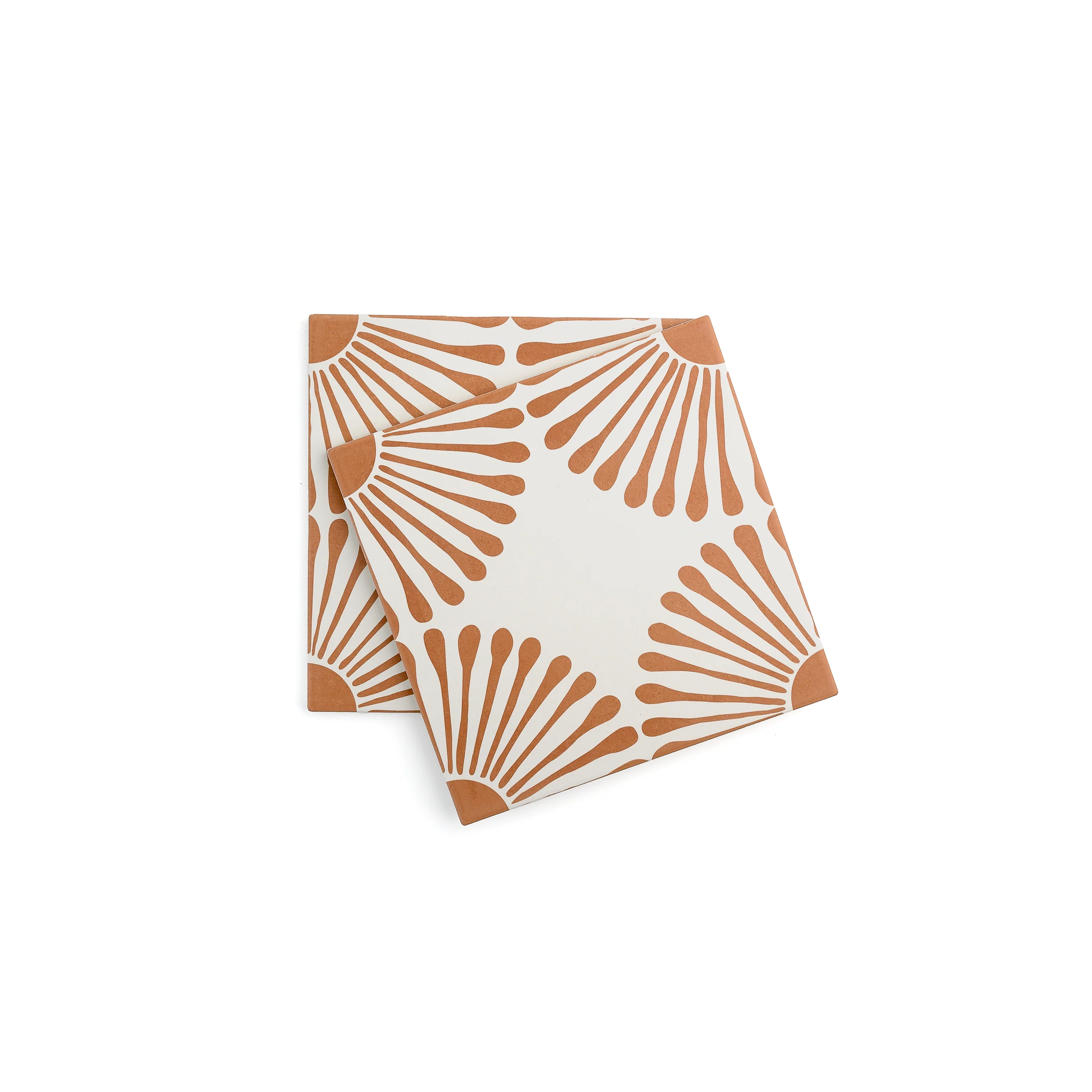 Dandelion Terracotta Ceramic Tile - Image 3