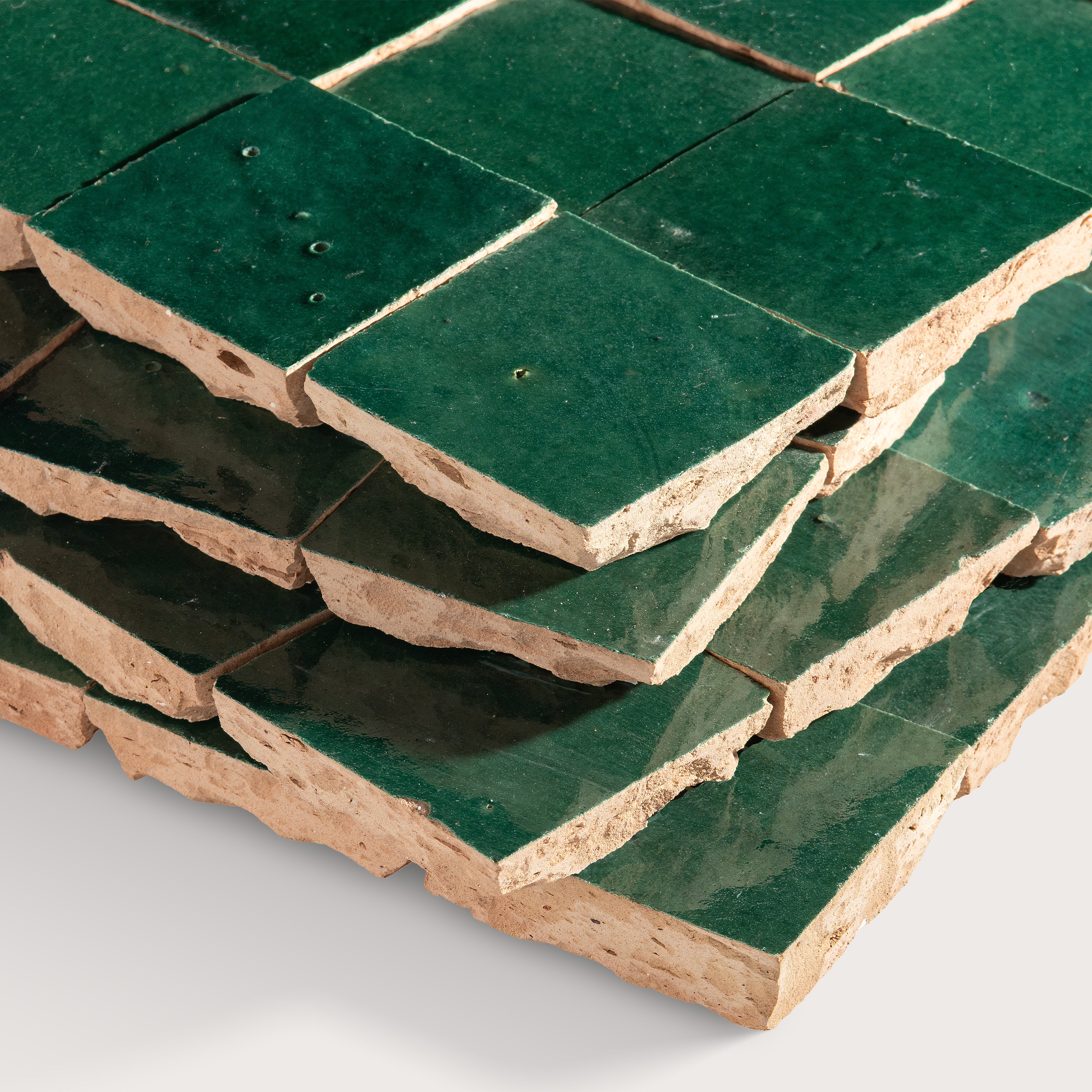 Emerald Green 2x2 Mosaic Zellige Tile - Image 3