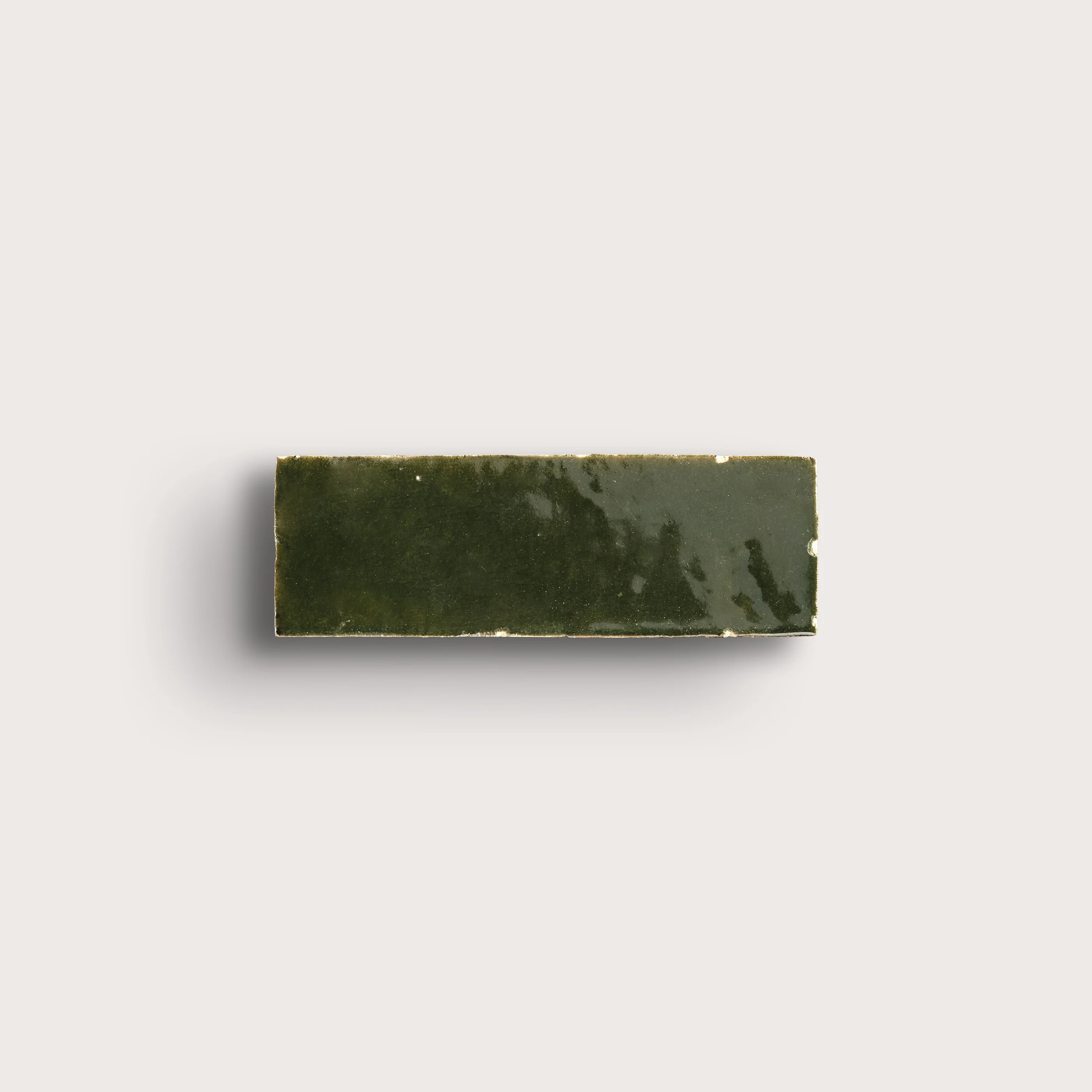 Sample: Forest Green 2x6 Thin Bejmat Zellige Tile