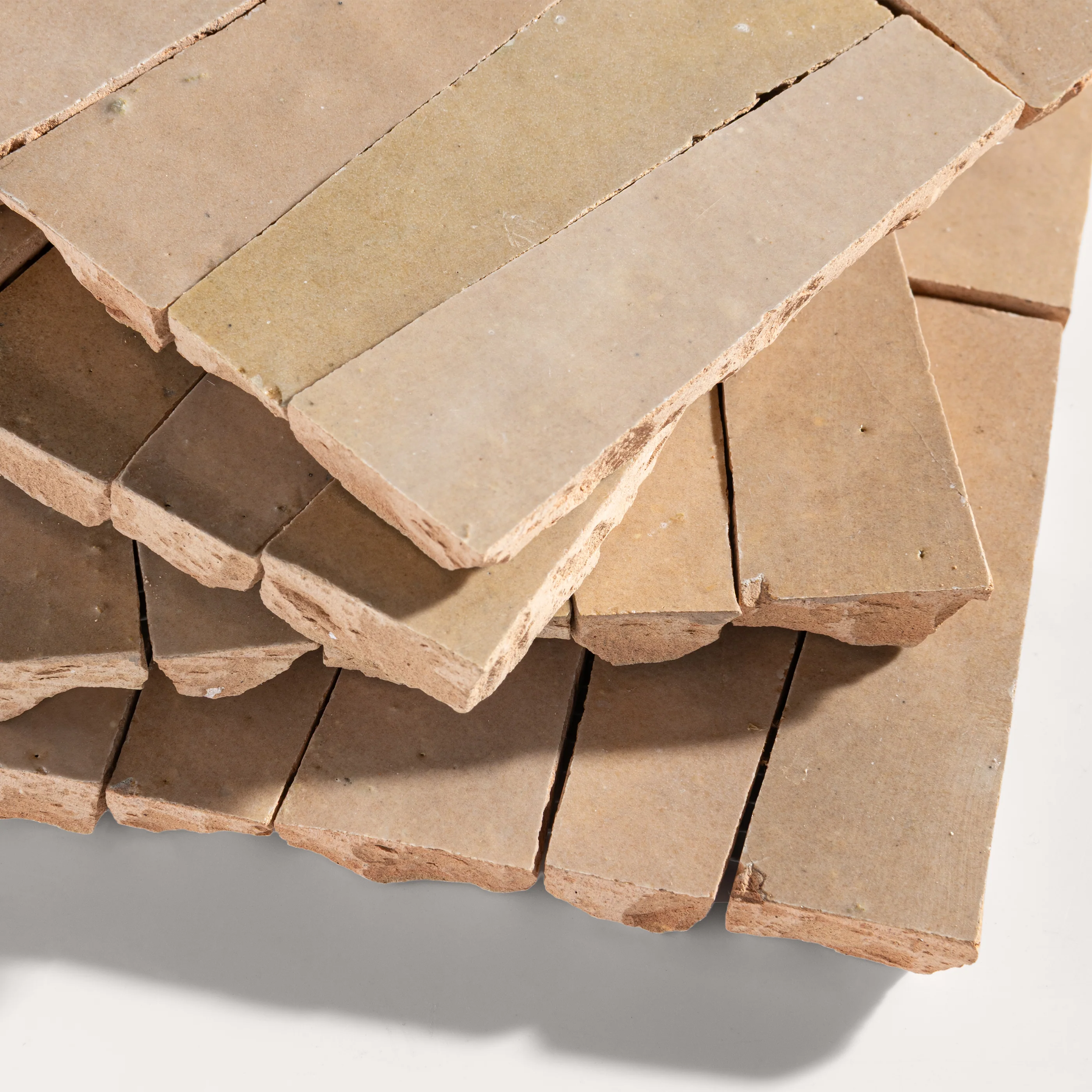 Glazed Clay 1x4 Trapezoid Mosaic Zellige Tile - Image 3