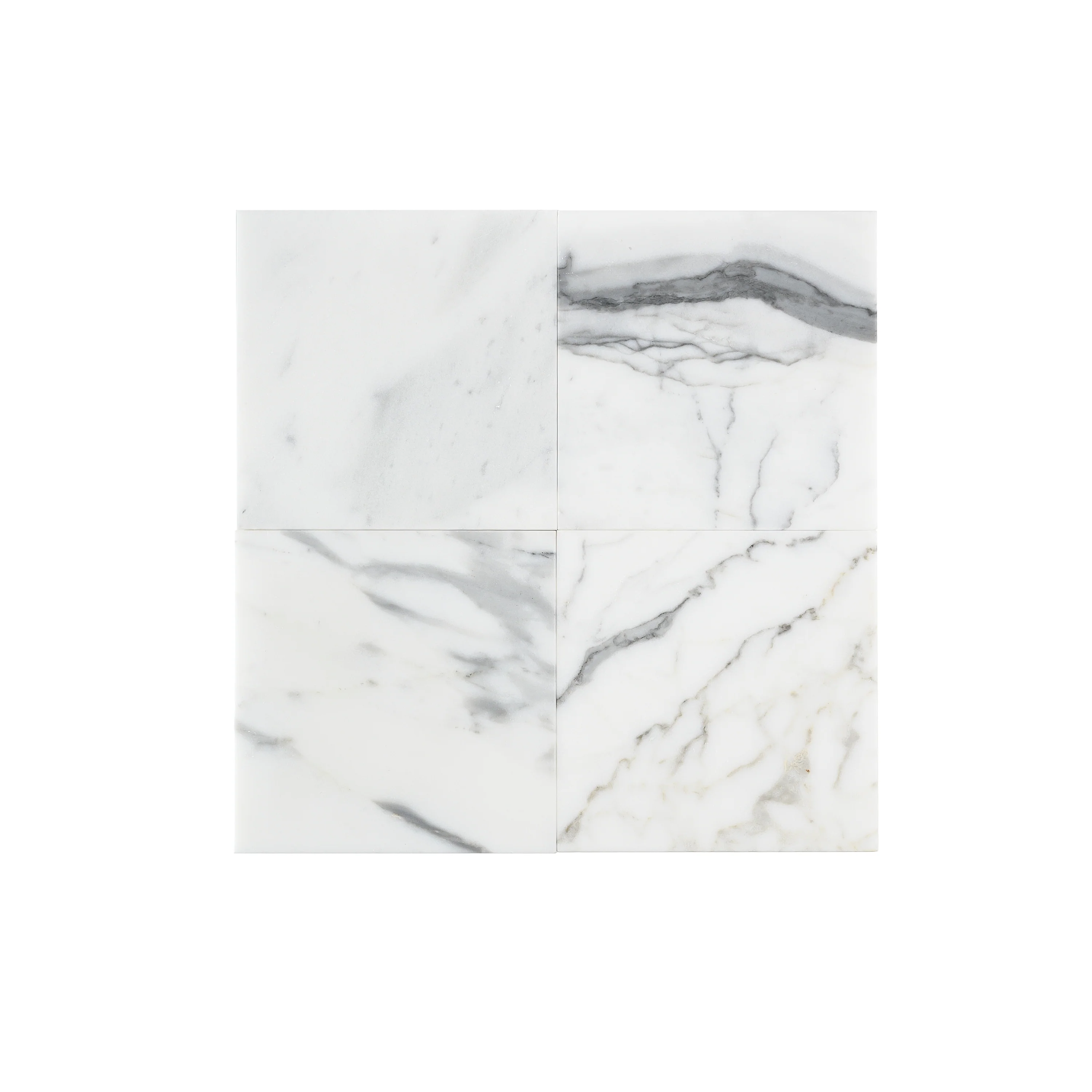 Italian Statuary 4x4 Marble Tile | Honed