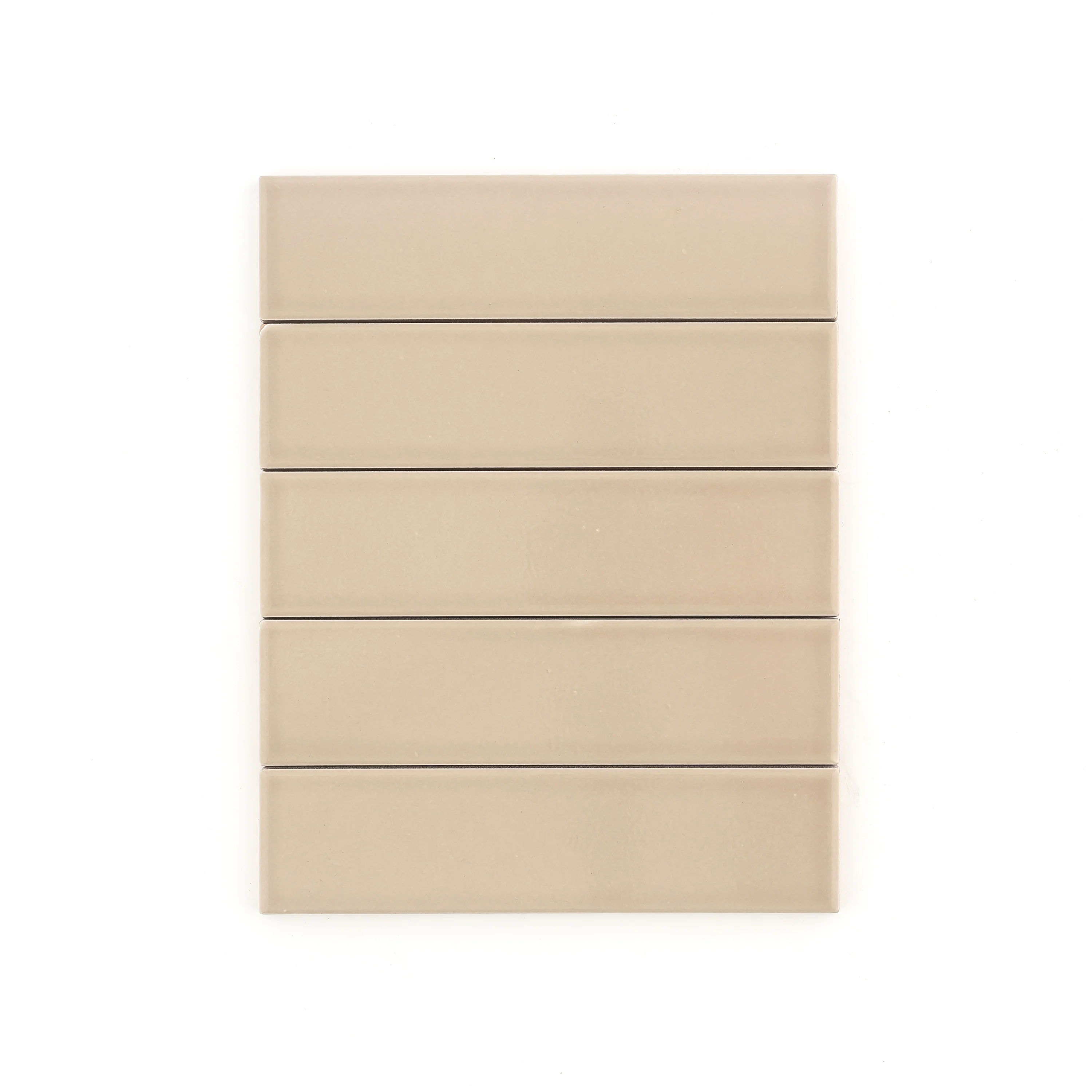 Khaki 2x8 Ceramic Tile | Glossy