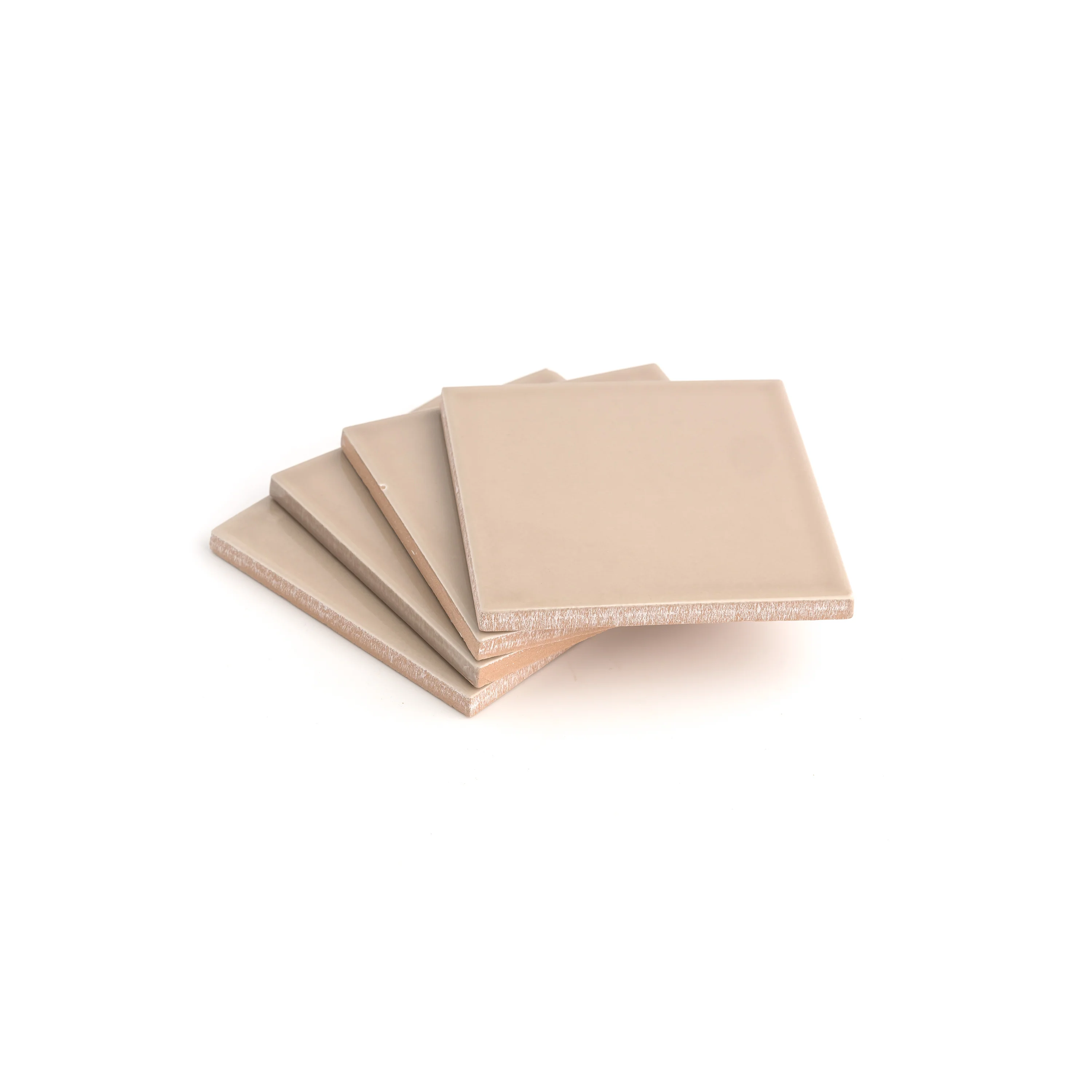 Khaki 4x4 Ceramic Tile | Glossy - Image 4