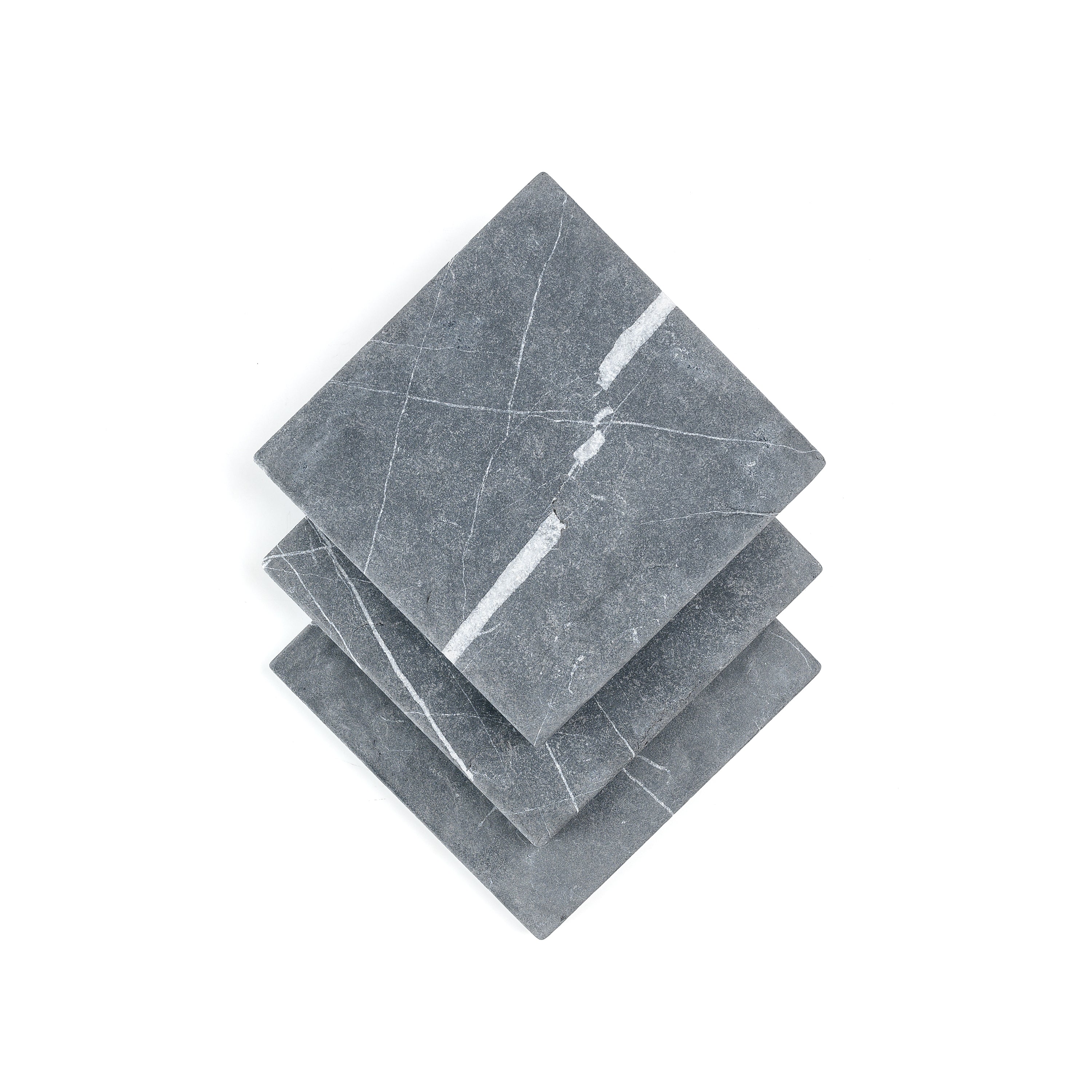 Nero Marquina 4x4 Marble Tile | Tumbled - Image 3