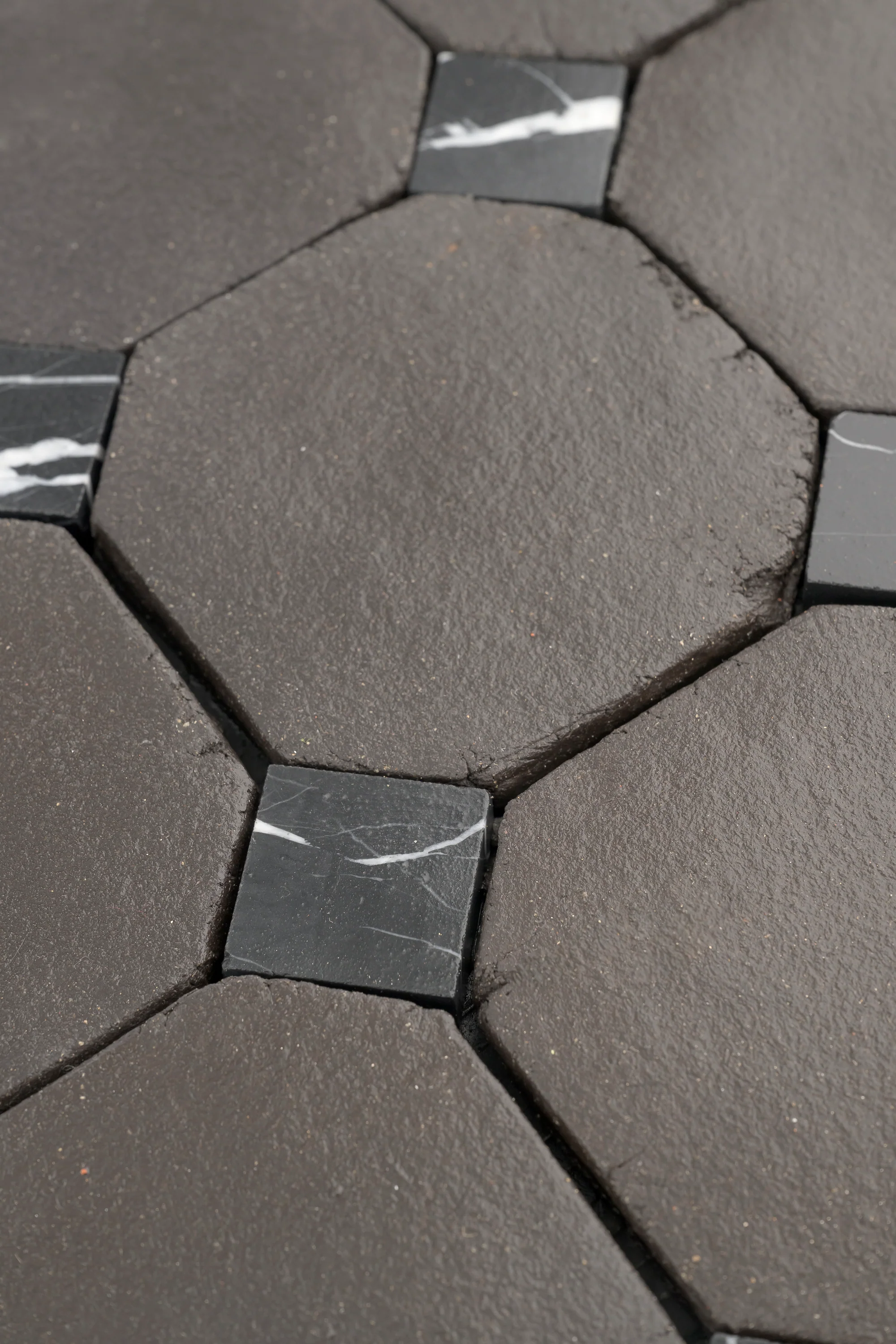 Octagon Black Terracotta 4" & Bouchon Black Marble Bundle | Octadot Checkerboard - Image 2