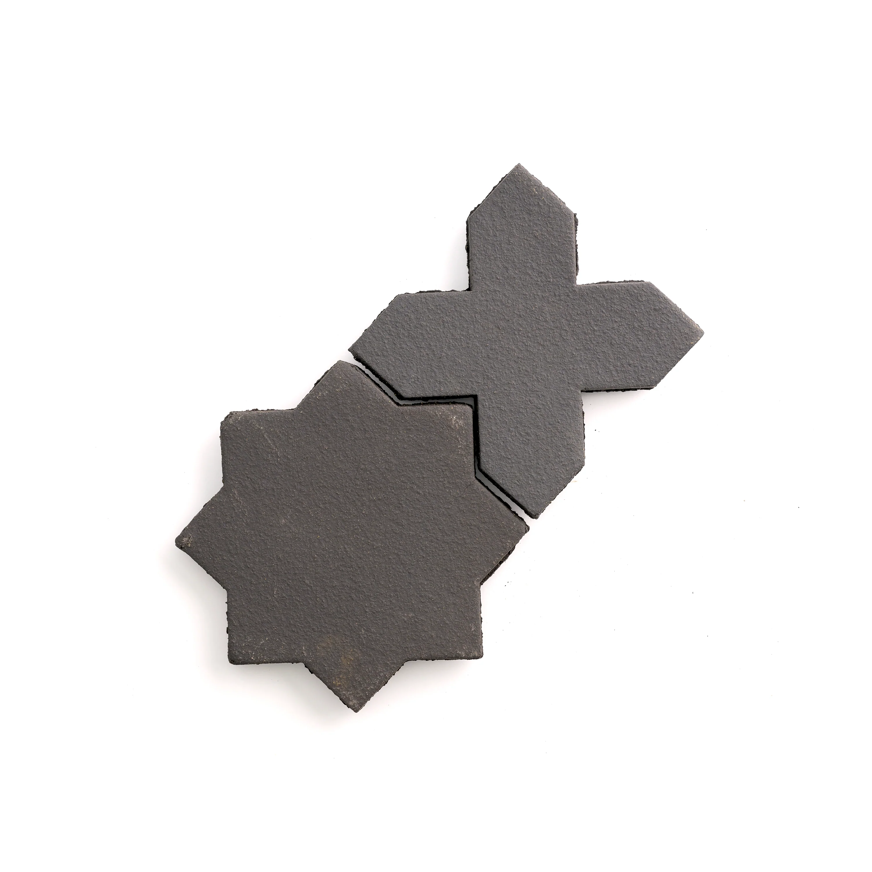 Sample: Black Terracotta Star & Cross Tile