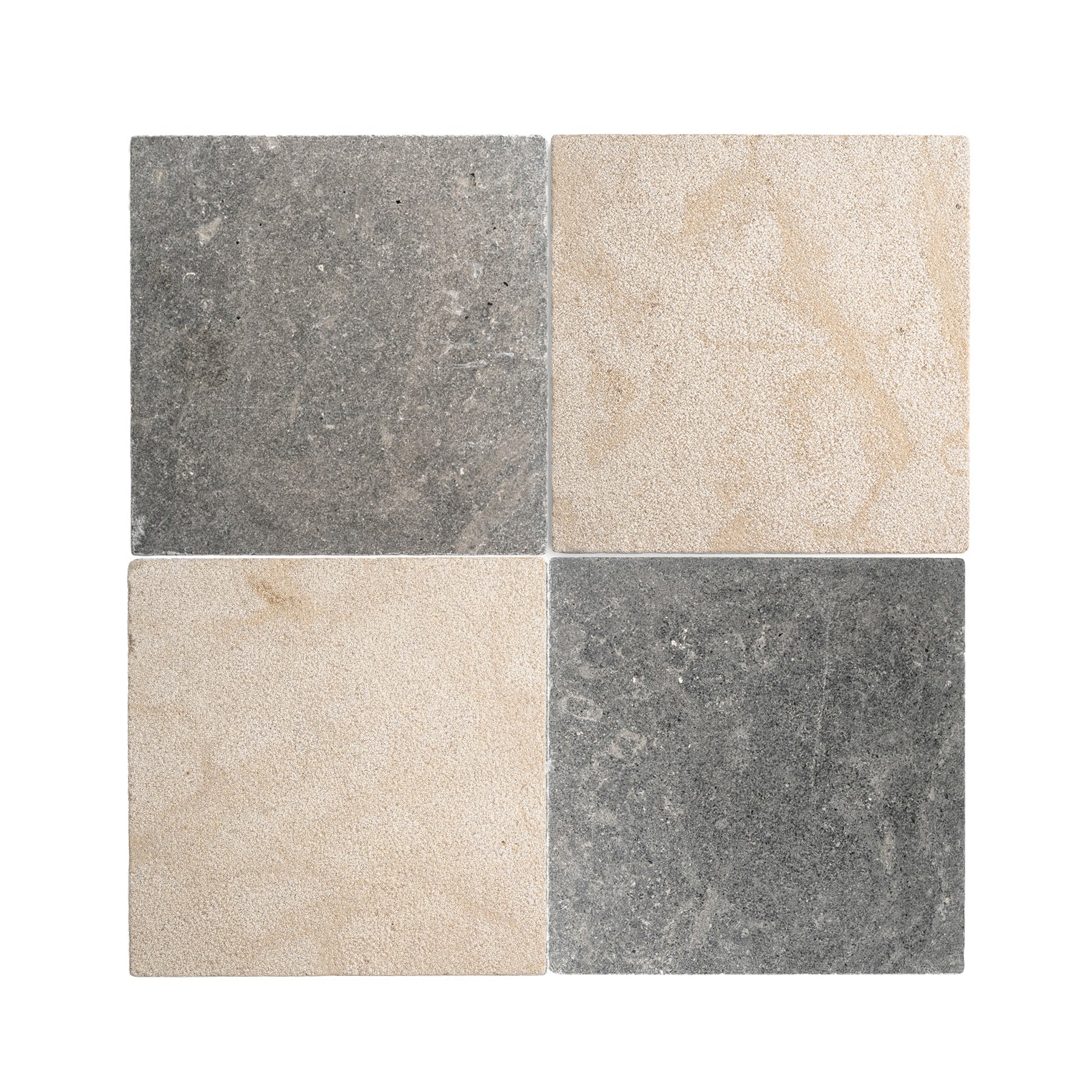 Sample: Bundle - Akal Dark Tumbled & Azru Sand Hammered Moroccan Limestone