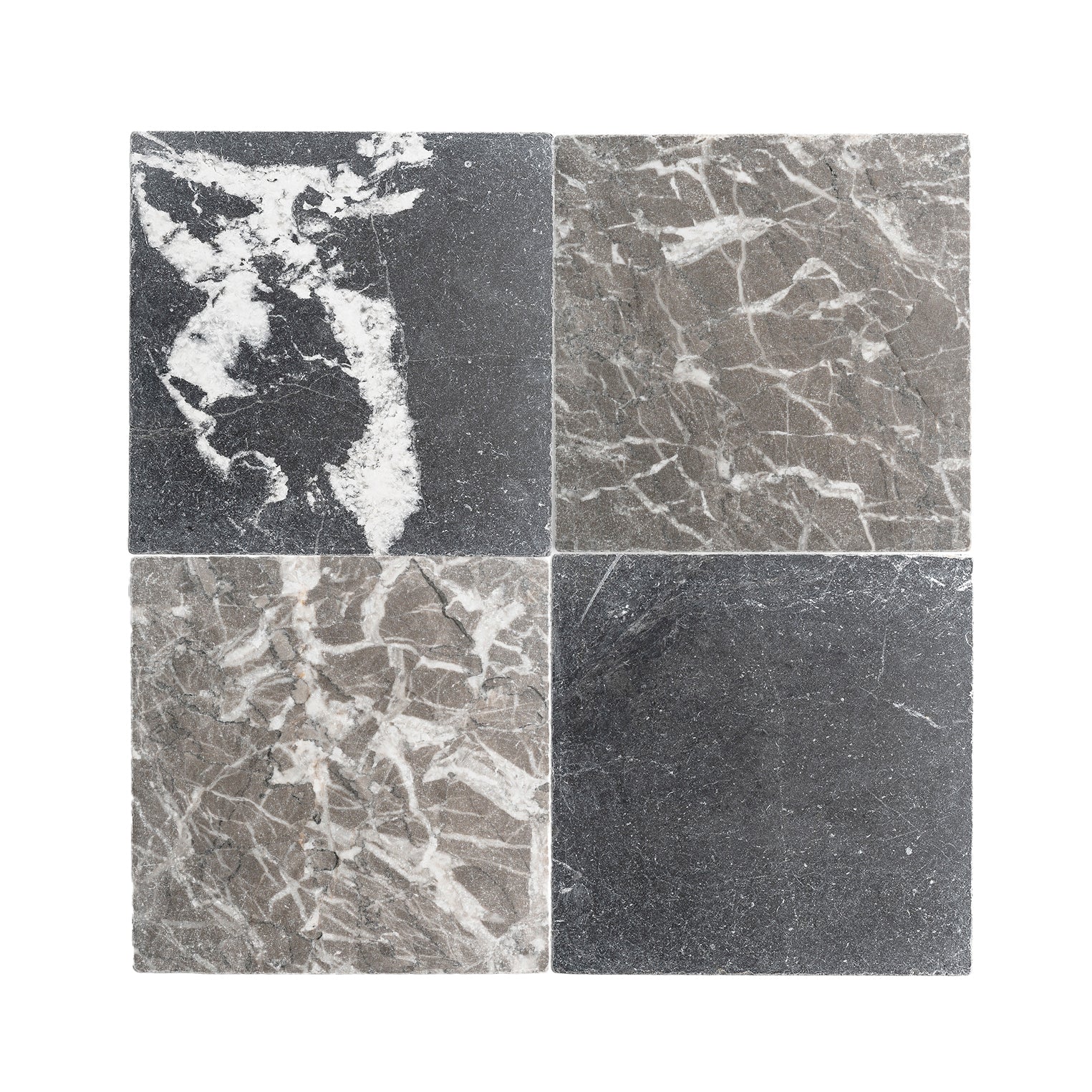 Sample: Bundle - Atlas Grey & Black Moroccan Marble | Tumbled & Honed