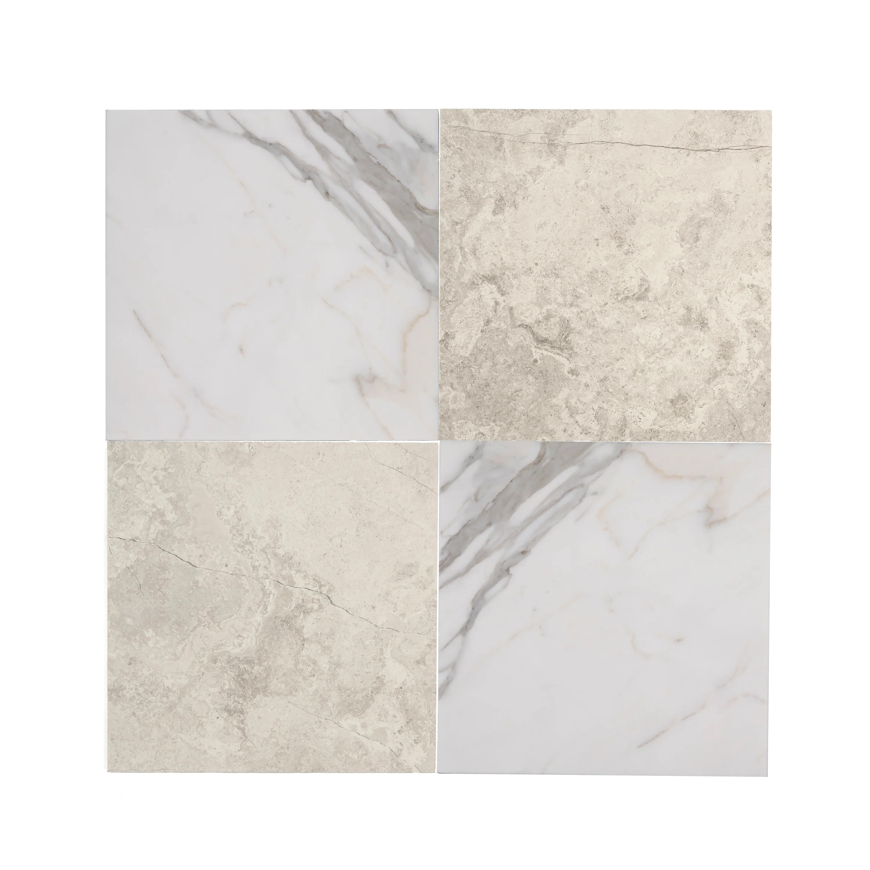 Sample: Bundle - Beige Wave Cross Cut & Calacatta Gold Marble | Honed