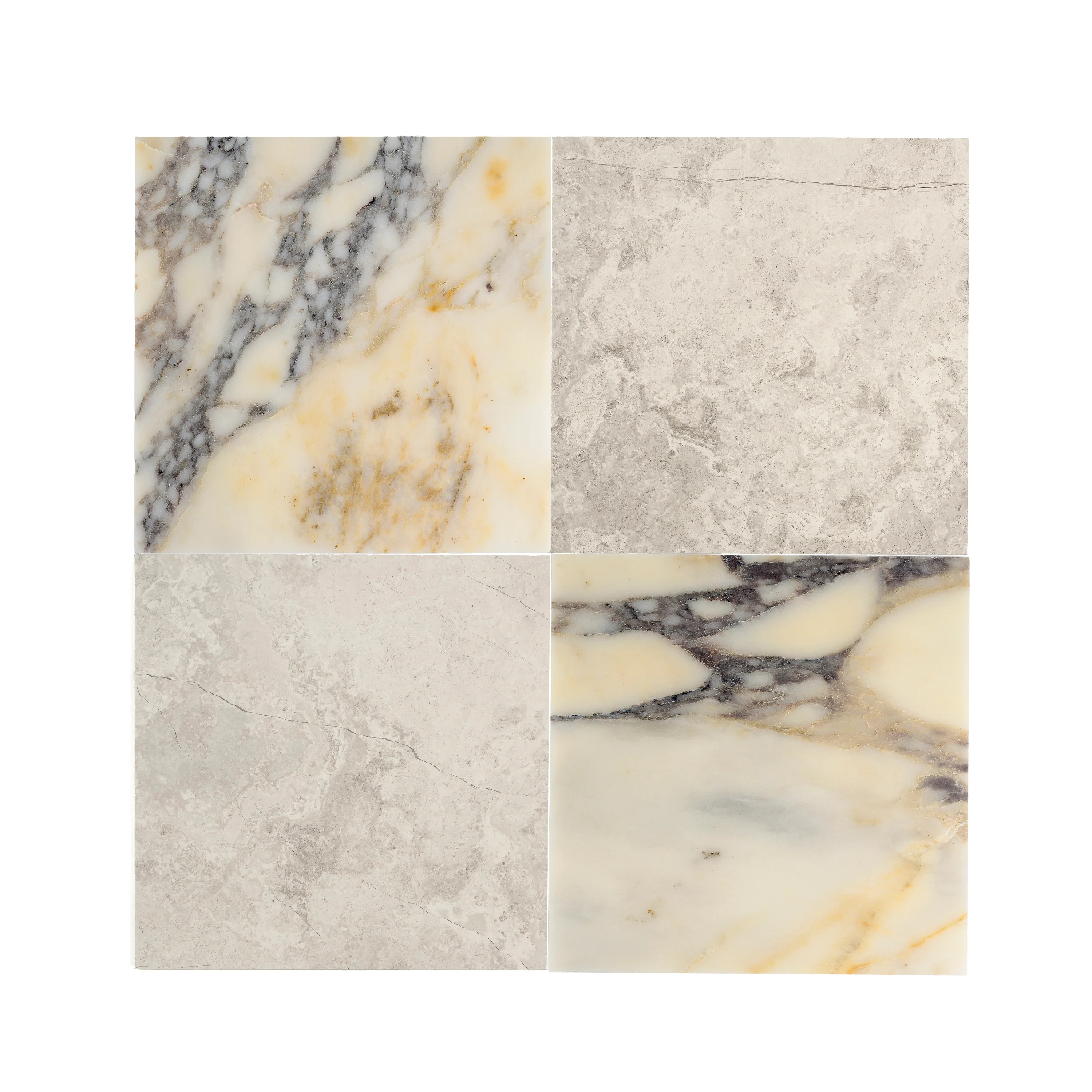 Sample: Bundle - Beige Wave Cross Cut & Calacatta Viola Marble | Honed