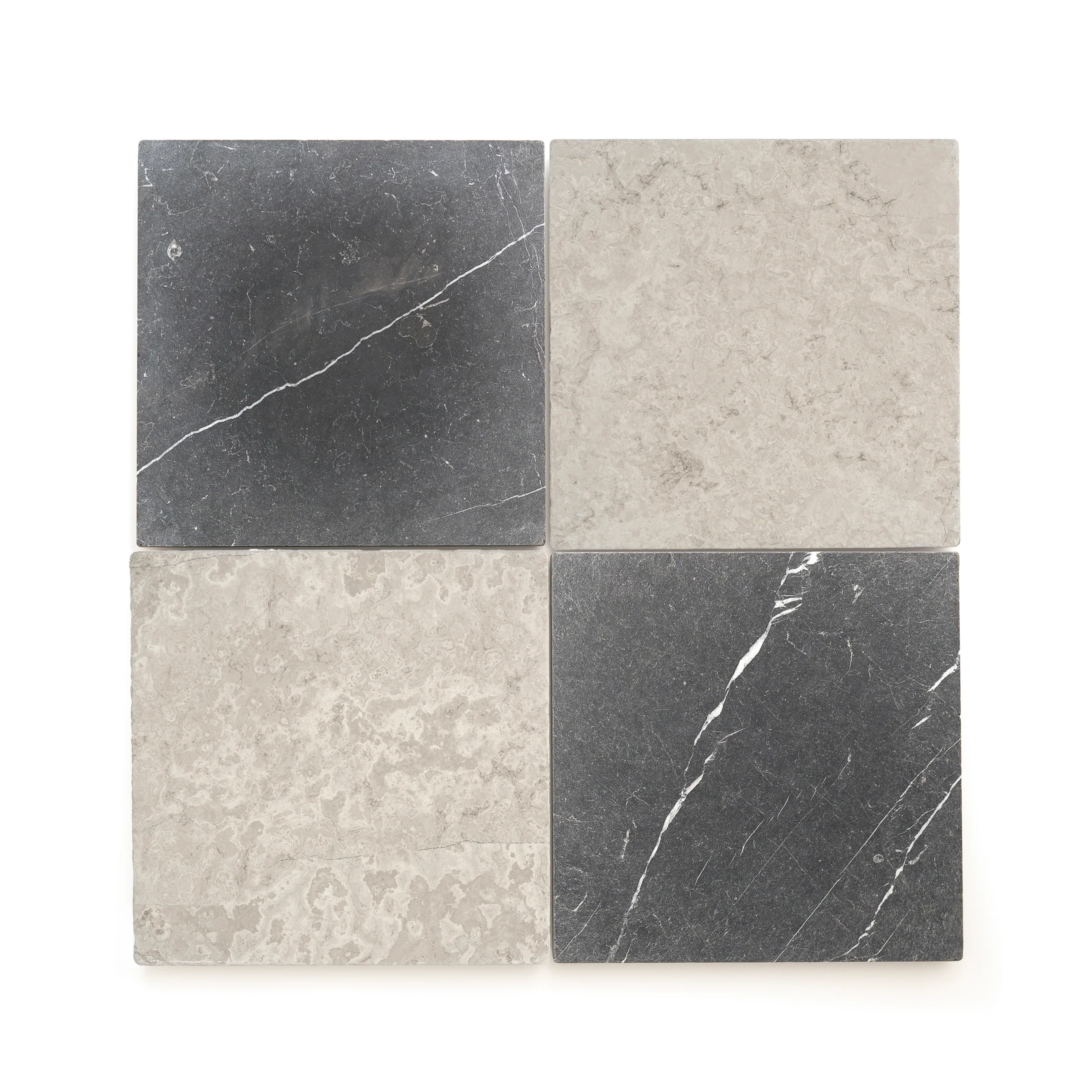 Sample: Bundle - Beige Wave Cross Cut & Nero Marquina Marble | Tumbled & Honed