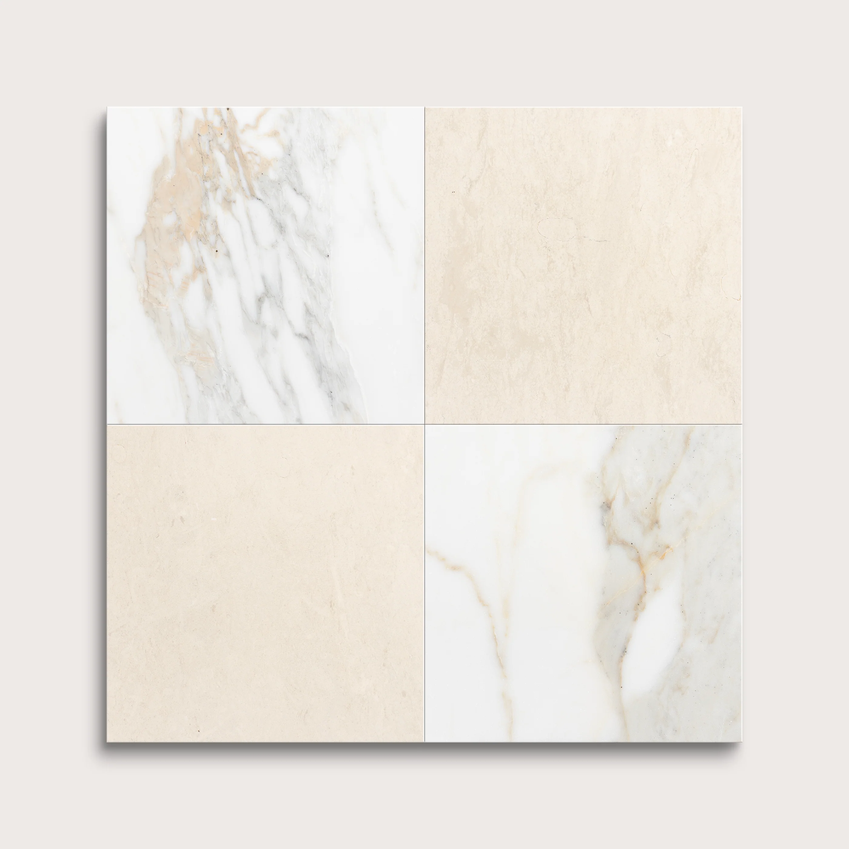 Sample: Bundle - Calacatta Gold & Saharan Sand Marble & Limestone | Honed