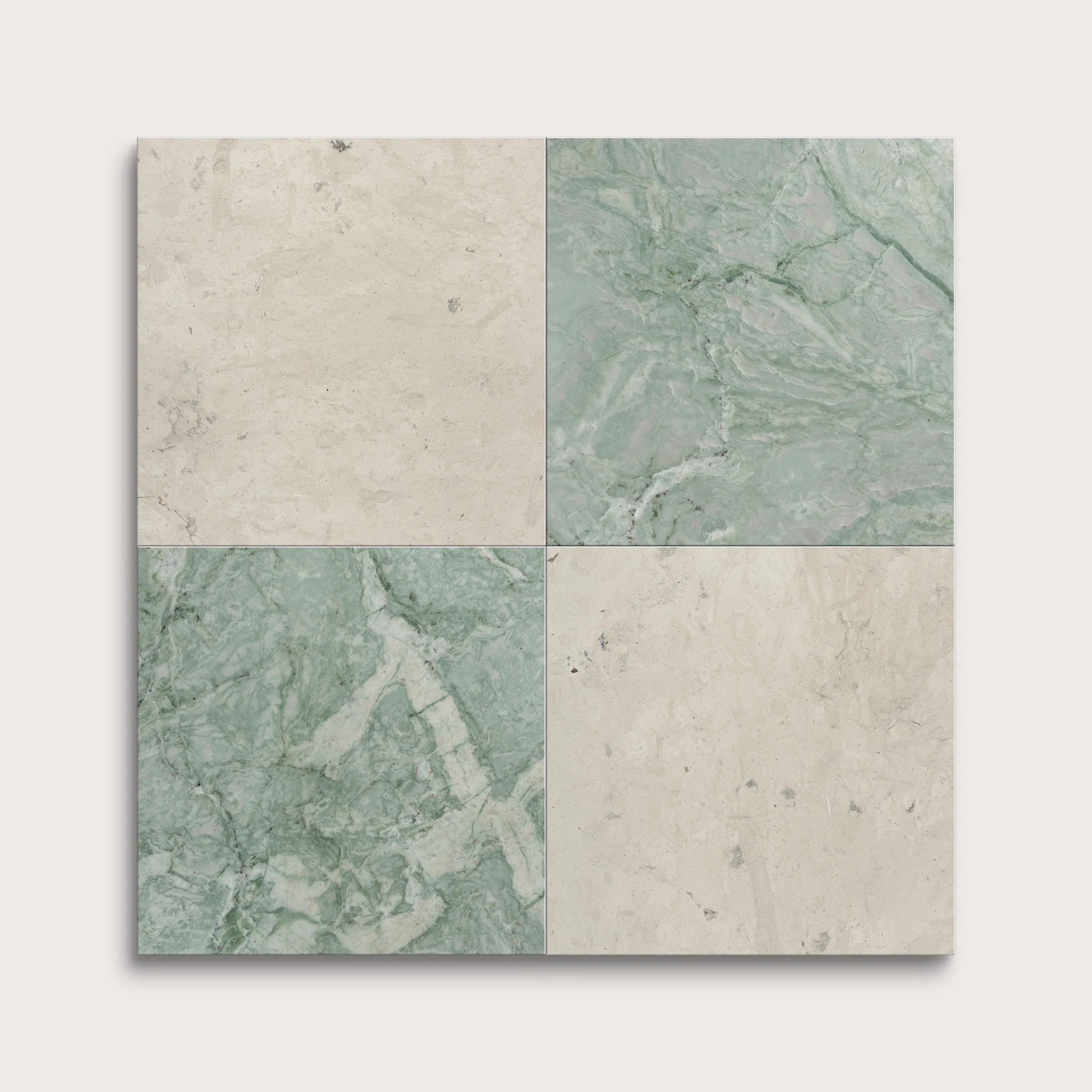 Sample: Bundle - Chateau Grey & Mint Green Limestone & Marble | Honed