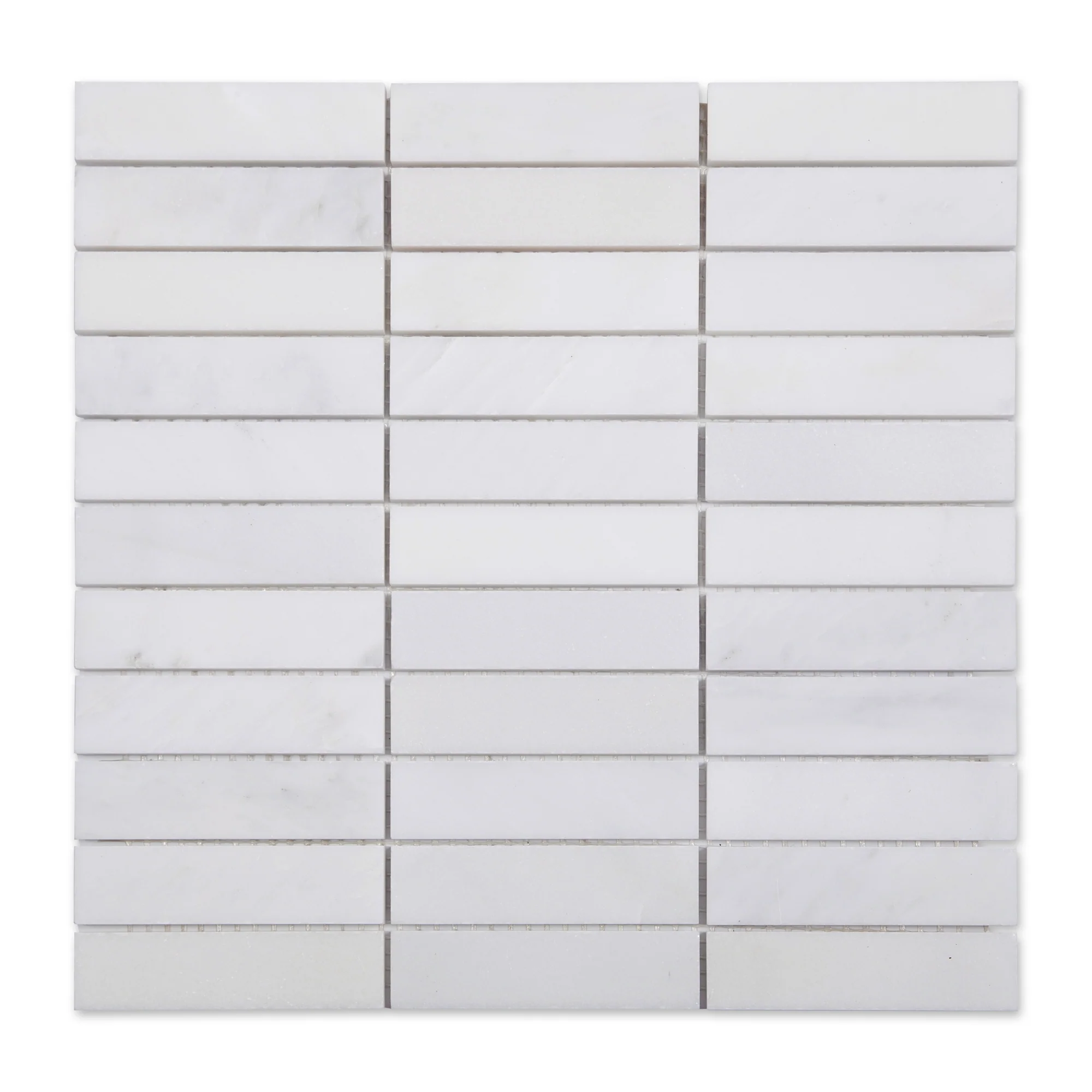Sample: Casablanca Carrara 1x4 Stack Marble Tile | Honed