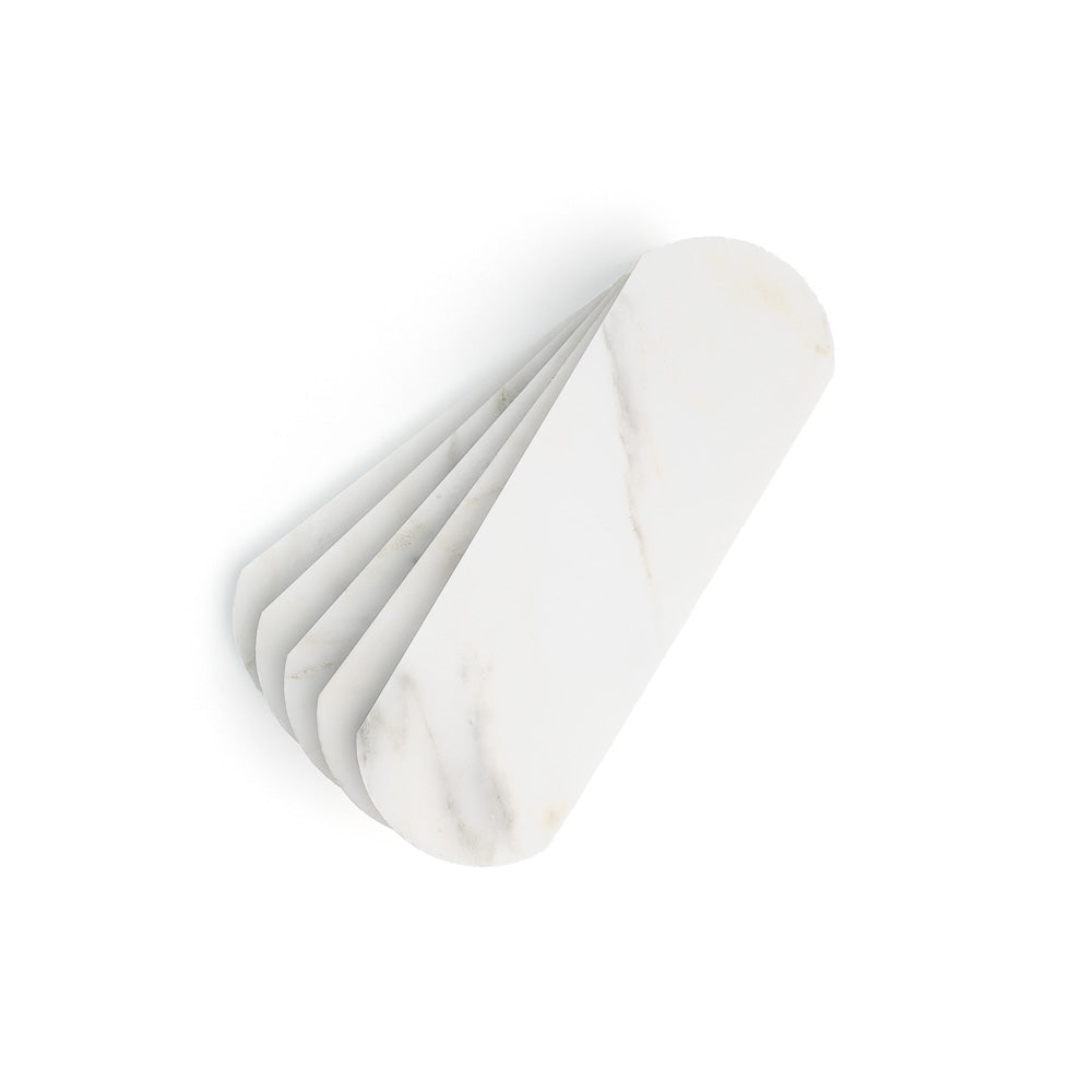Sample: Casablanca Carrara 3x9 Oval Marble Tile | Honed